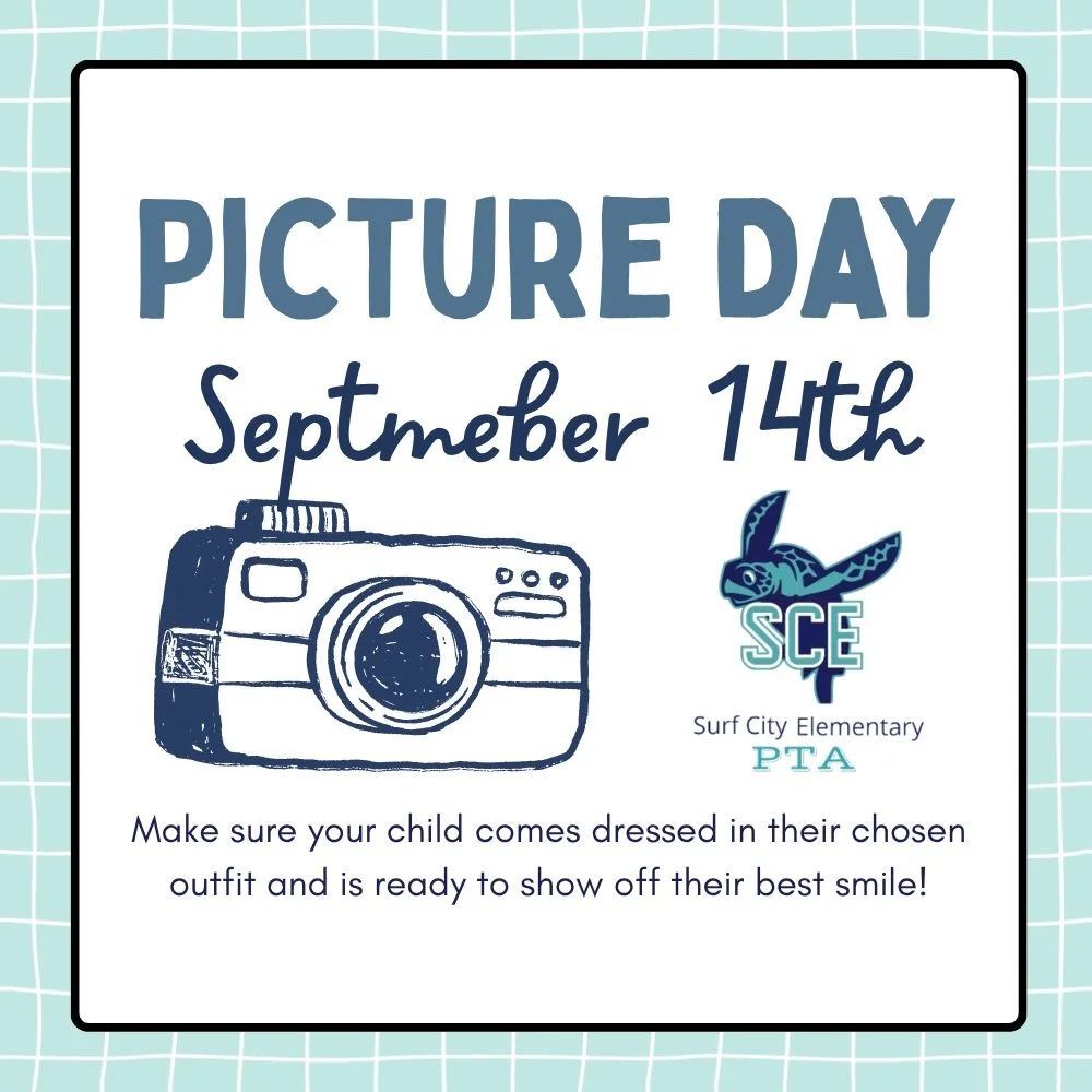 📸 **Say &ldquo;CHEEEEESE!&rdquo; (or plankton!)** 🐢✨
Friendly reminder for our Sea Turtle parents: **PICTURE DAY is THIS MONDAY, September 14th!**
Your Monday-morning survival tips:
👕 Pick the outfit ahead of time (avoid the 7:15 AM superhero-cape