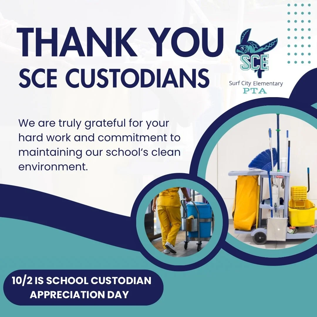 Making Waves of Gratitude! 🌊🐢Today we celebrate our hardworking custodial staff! Thank you for going the extra mile to take care of our school, our classrooms, and our students. Our turtle shell wouldn&rsquo;t be half as strong or sparkling without