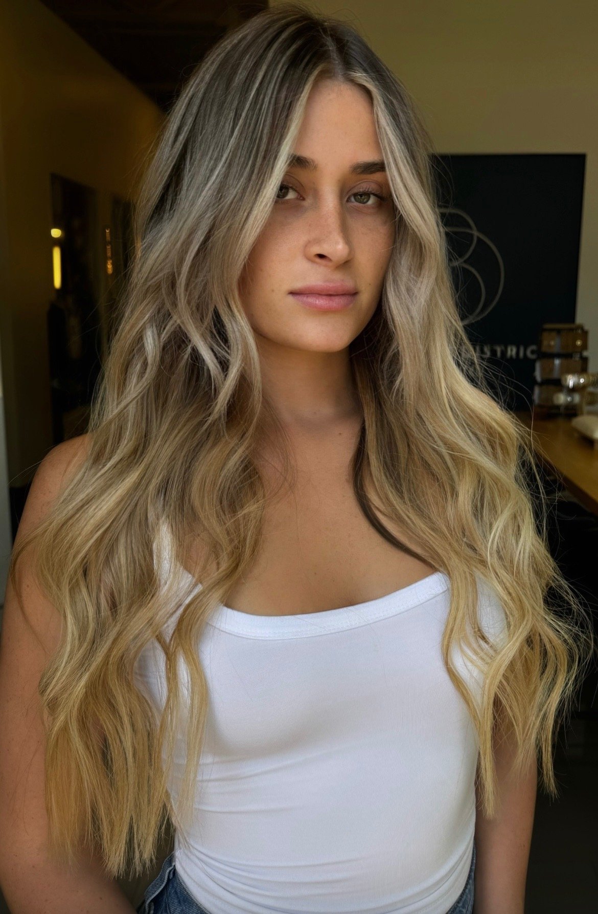 Lived-in blonde with hand-tied extensions for length and fullness, North Phoenix