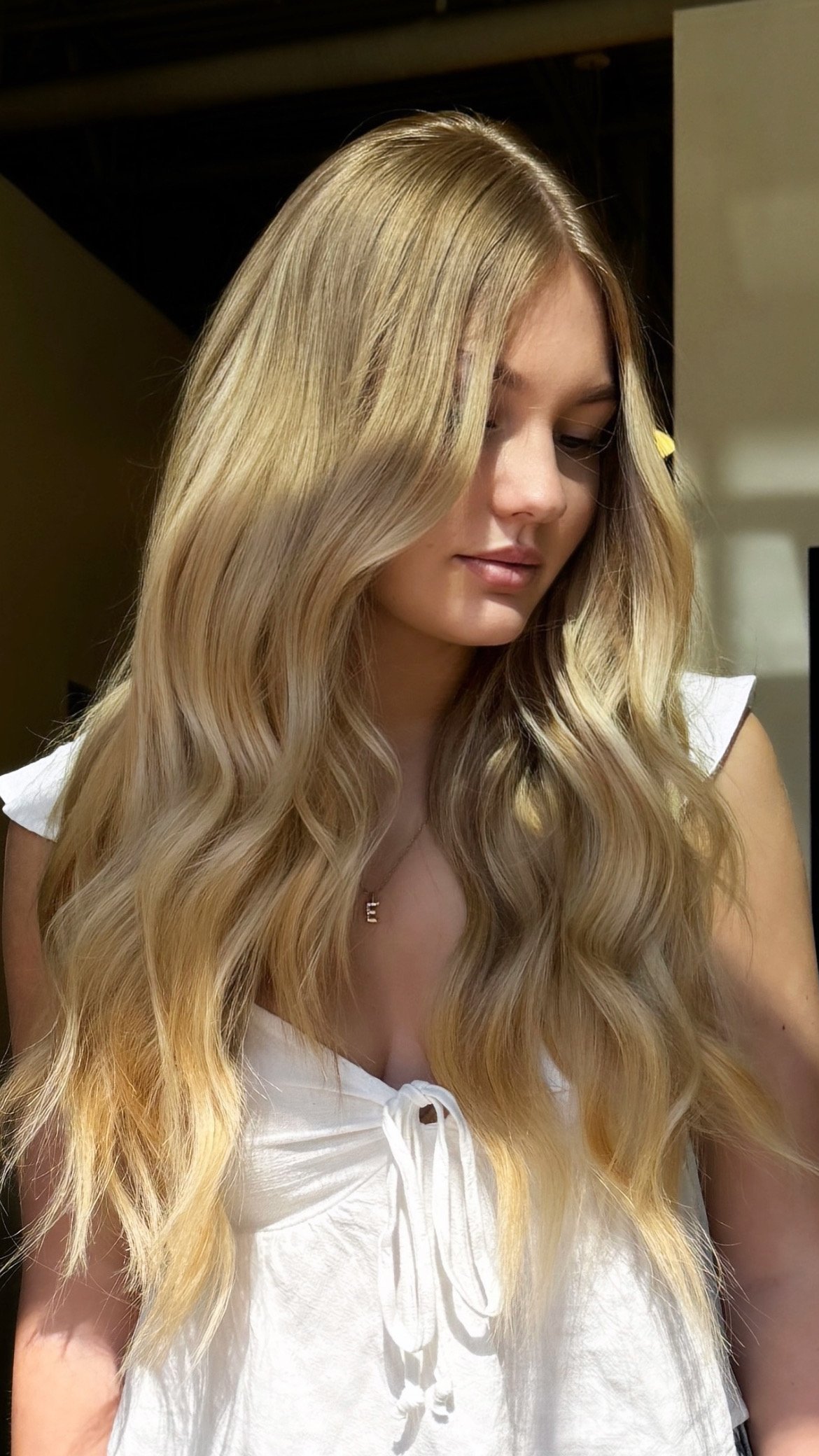 Golden dimensional blonde with hand-tied extensions, North Phoenix