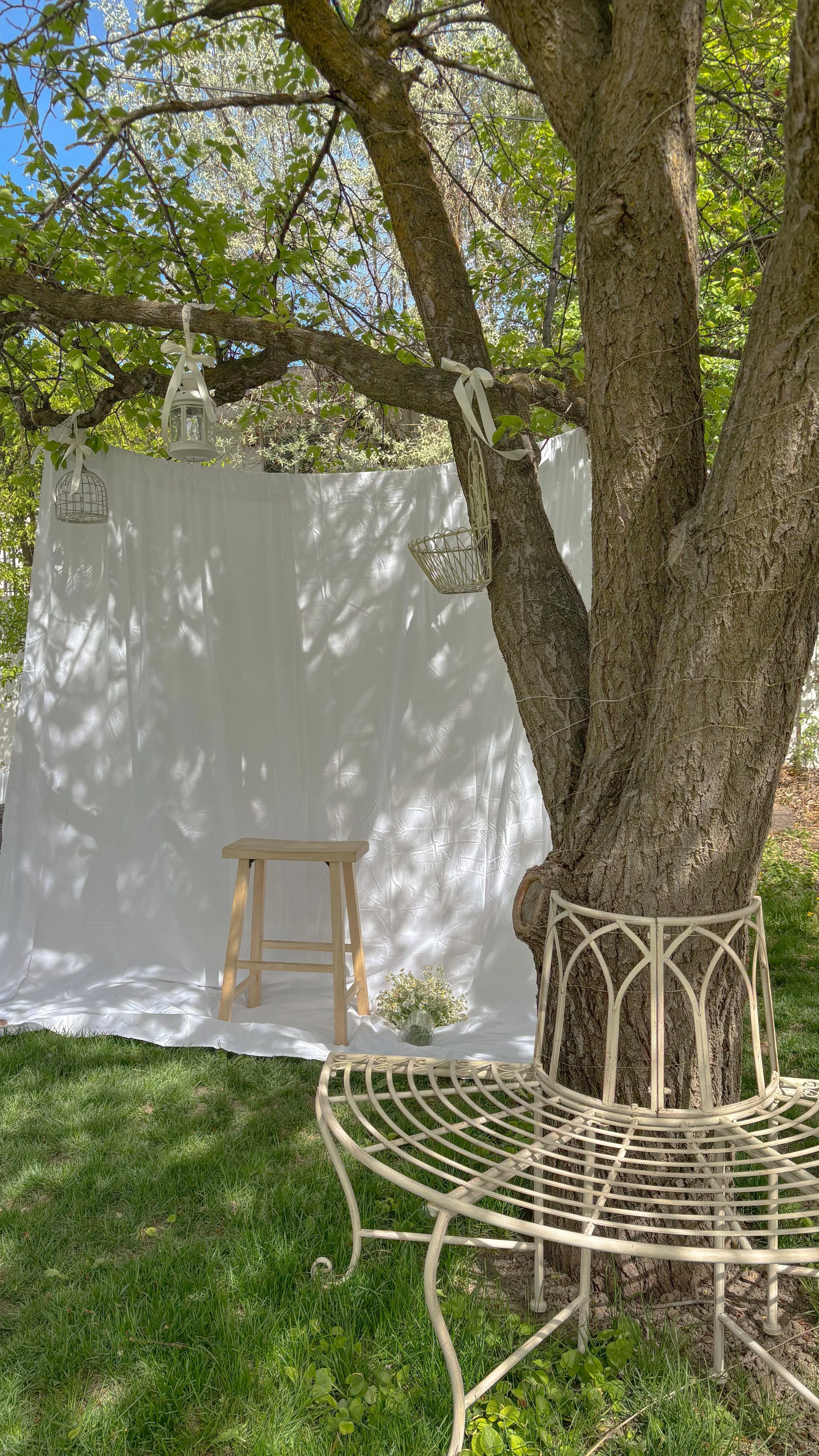 Greenhouse photo studio and garden backyard event space for photography, workshops, markets, pop-ups, classes, and intimate events like weddings, showers, luncheons, proposals, and date nights in Lehi, Utah
