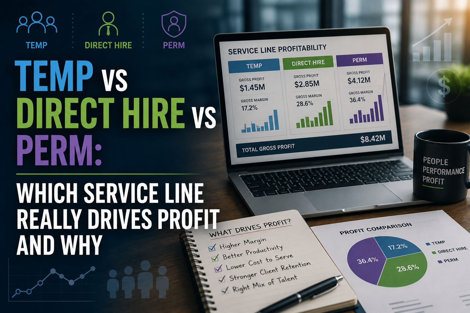 Temp vs Direct Hire vs Perm: Which Service Line Really Drives Profit and Why