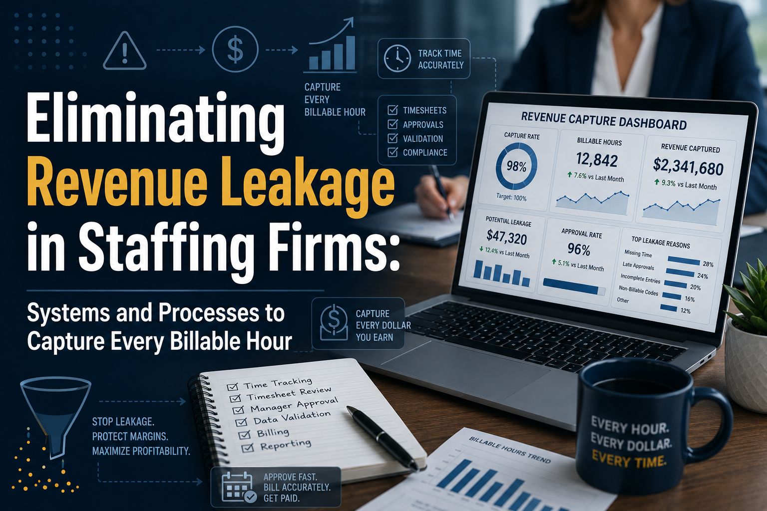 Eliminating Revenue Leakage in Staffing Firms: Systems and Processes to Capture Every Billable Hour