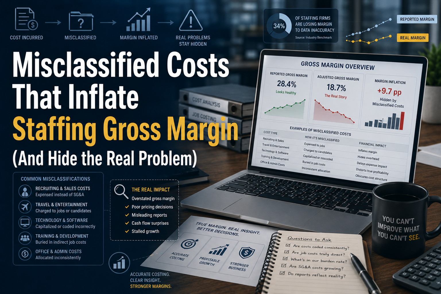 Misclassified Costs That Inflate Staffing Gross Margin (And Hide the Real Problem)