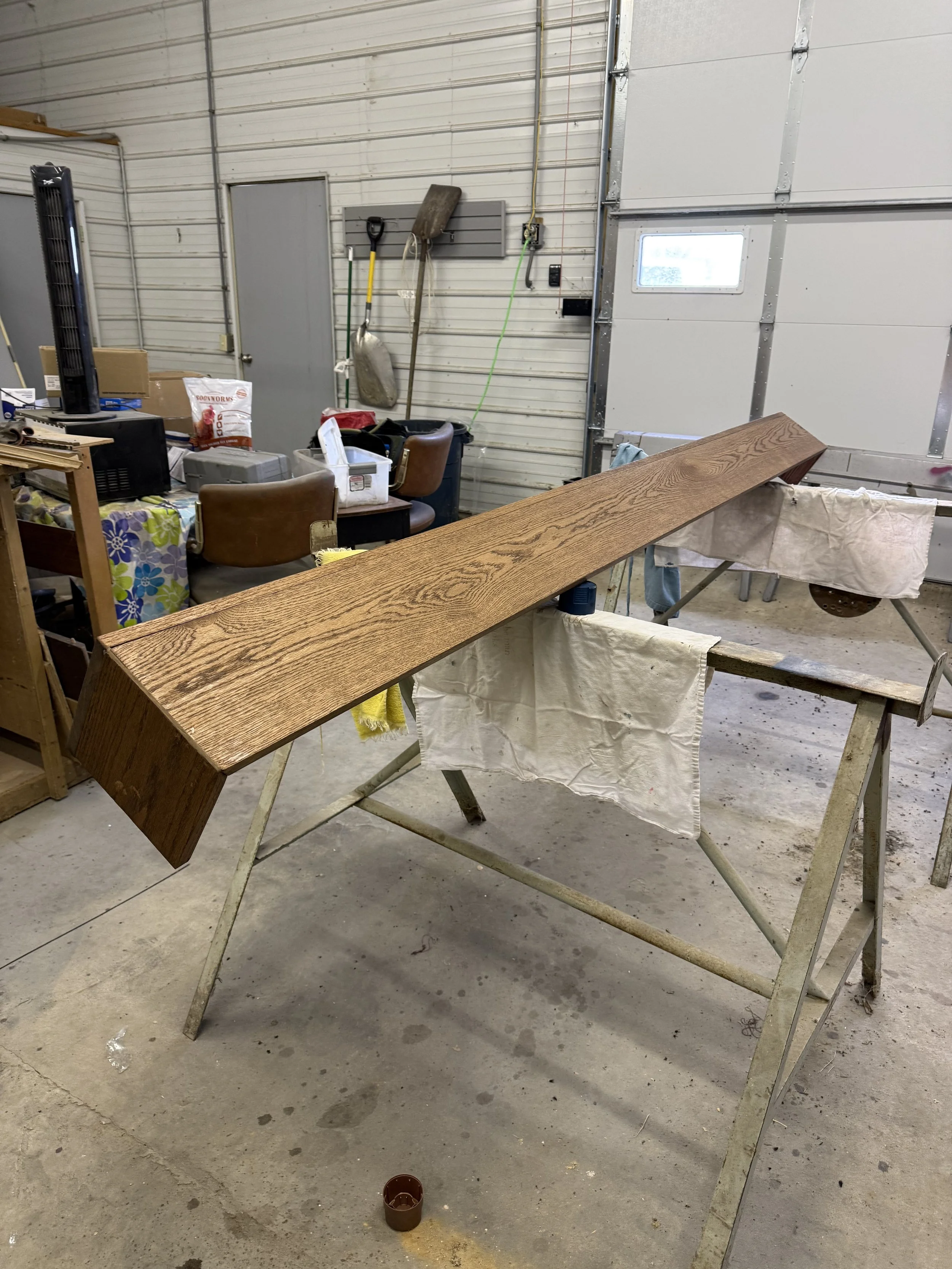 oak cornice all stained