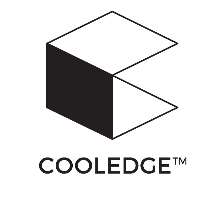 Black and white logo of a 3D cube with the word 'COOLEdge' underneath.