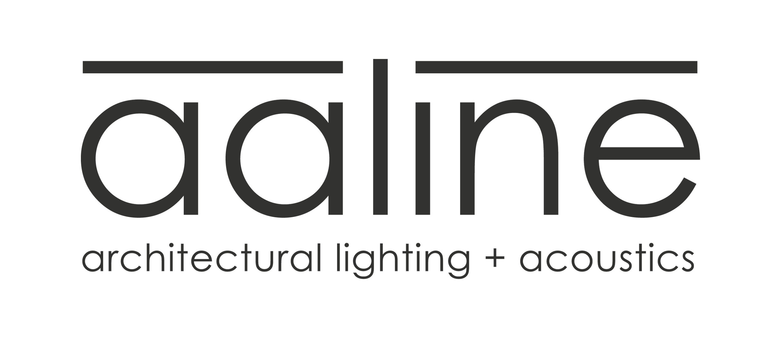 Logo for 'aaline' architectural lighting and acoustics company