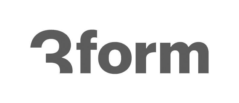 The logo with the text '3form' in gray letters.
