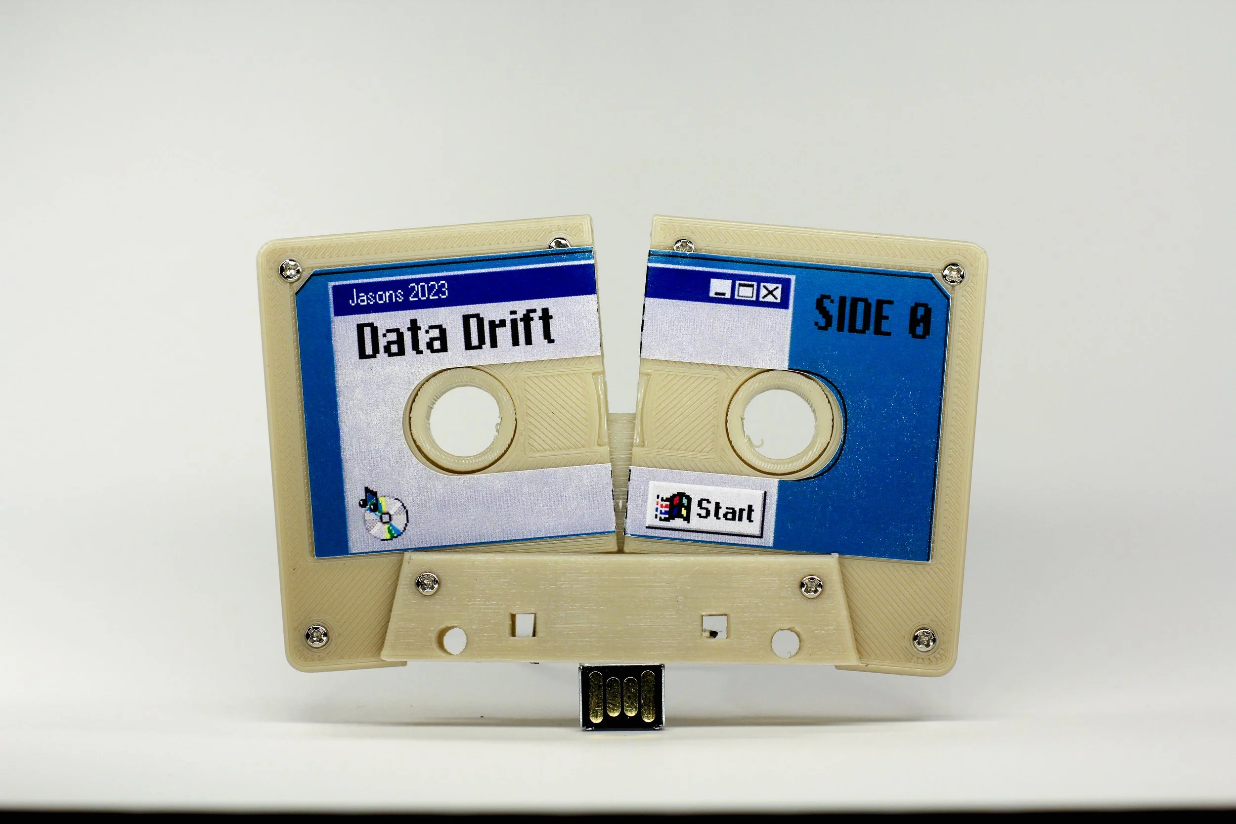 Data Drift by Jason Nuttle and Jason Salvant -

Side B Detail View with USB release mechanism 
