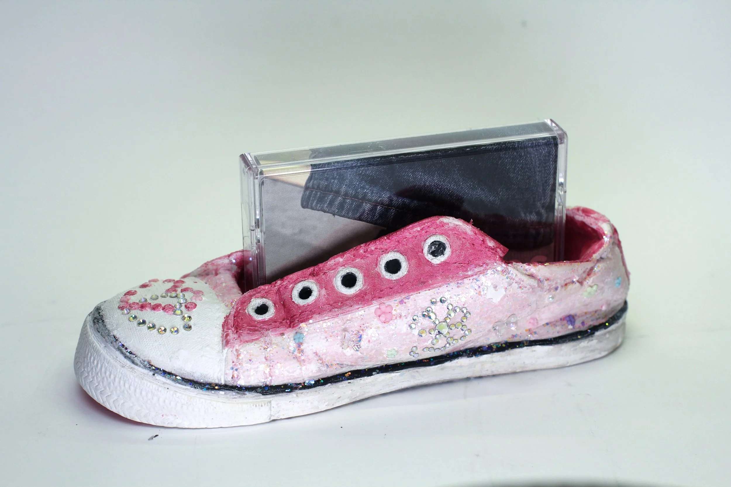 KaiOmi Tapes by Naomi Knight and Kai Chen -

Detail side view of Kai's shoe/tape