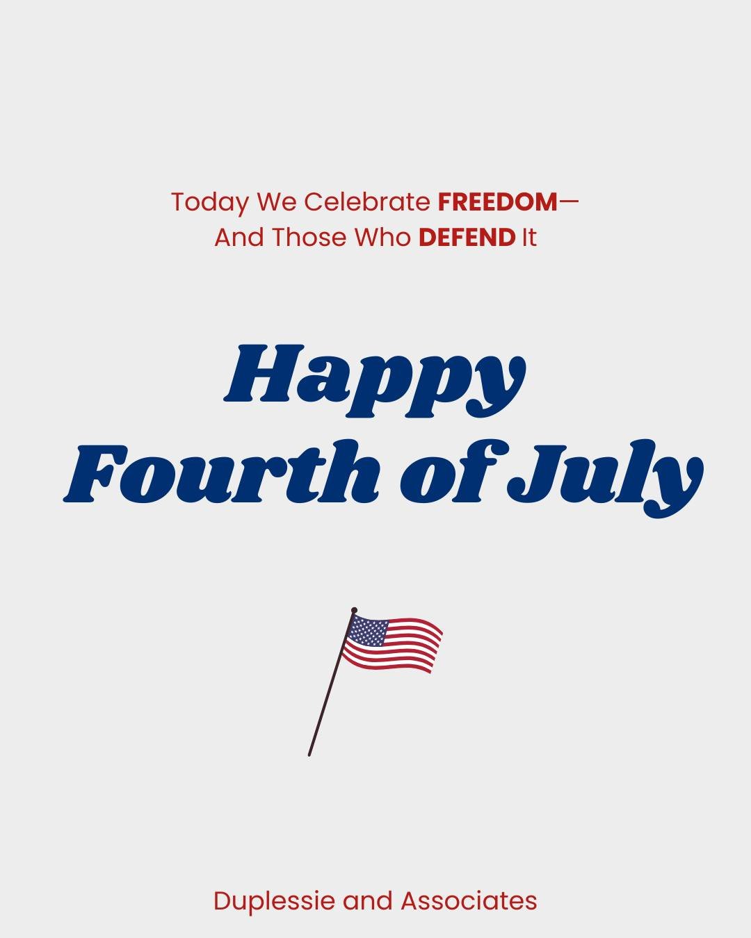 Today we celebrate freedom, unity, and the brave hearts who make it all possible. Wishing you a safe and meaningful 4th of July! 🎆 #IndependenceDay #GratefulHeart #FourthOfJuly