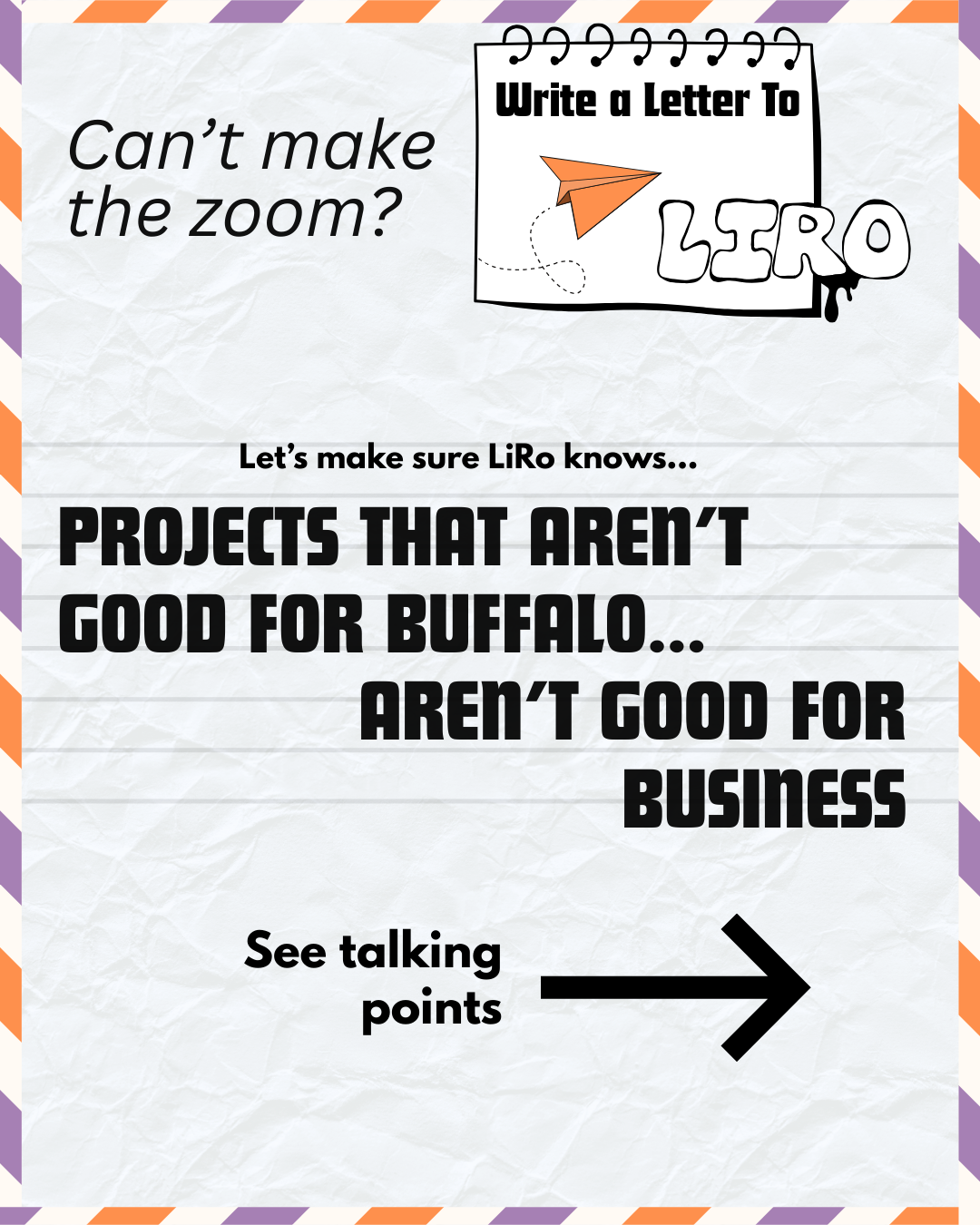 Write a Letter to the facility’s contractor, LiRo