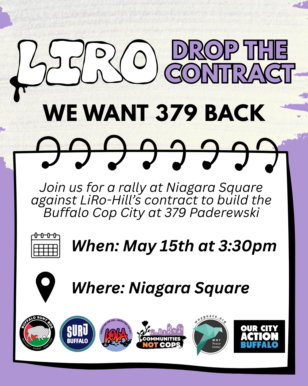 LiRo, Drop the Contract! Rally @ Niagara Square