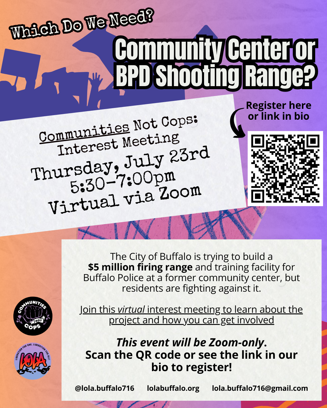 July Communities Not Cops Interest Meeting