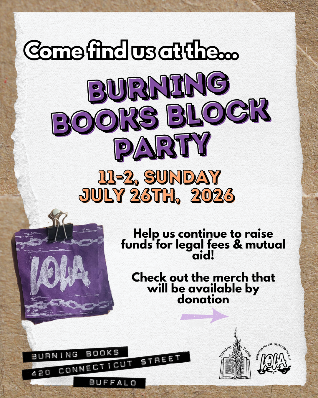Burning Books Block Party