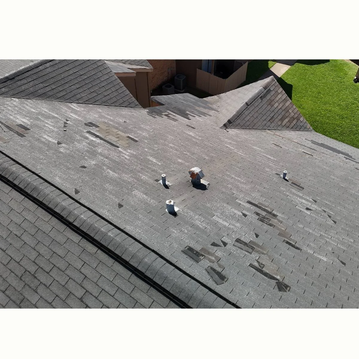 Another image of shingle damage