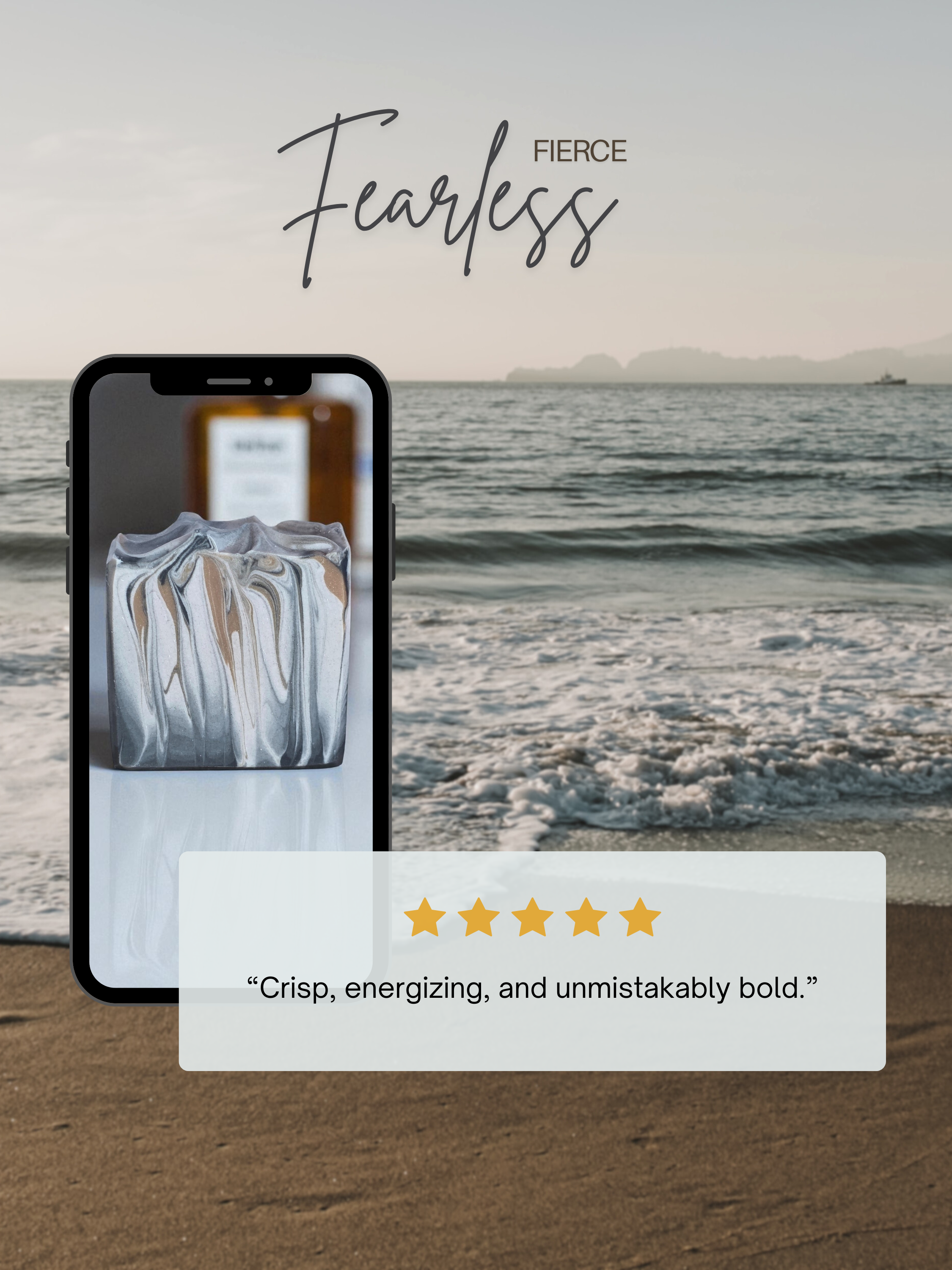 Customer review graphic for Fearless Fierce beer soap bar