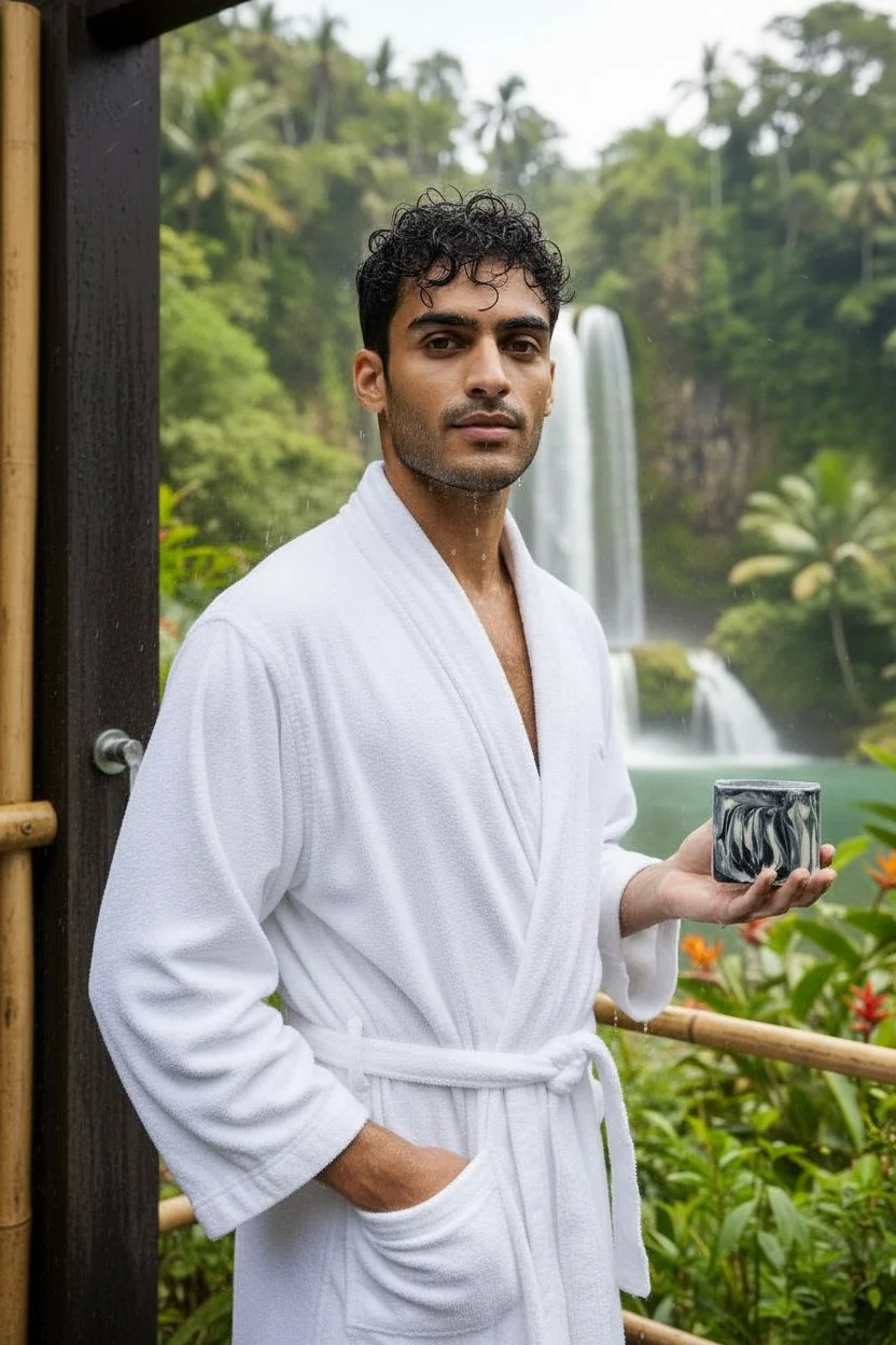 Courageous Rainforest Cascade beer soap bar in hand