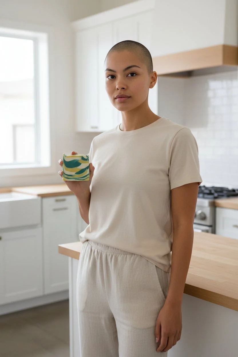 Comfort & Cheer Italian Limoncello beer soap bar in lifestyle setting