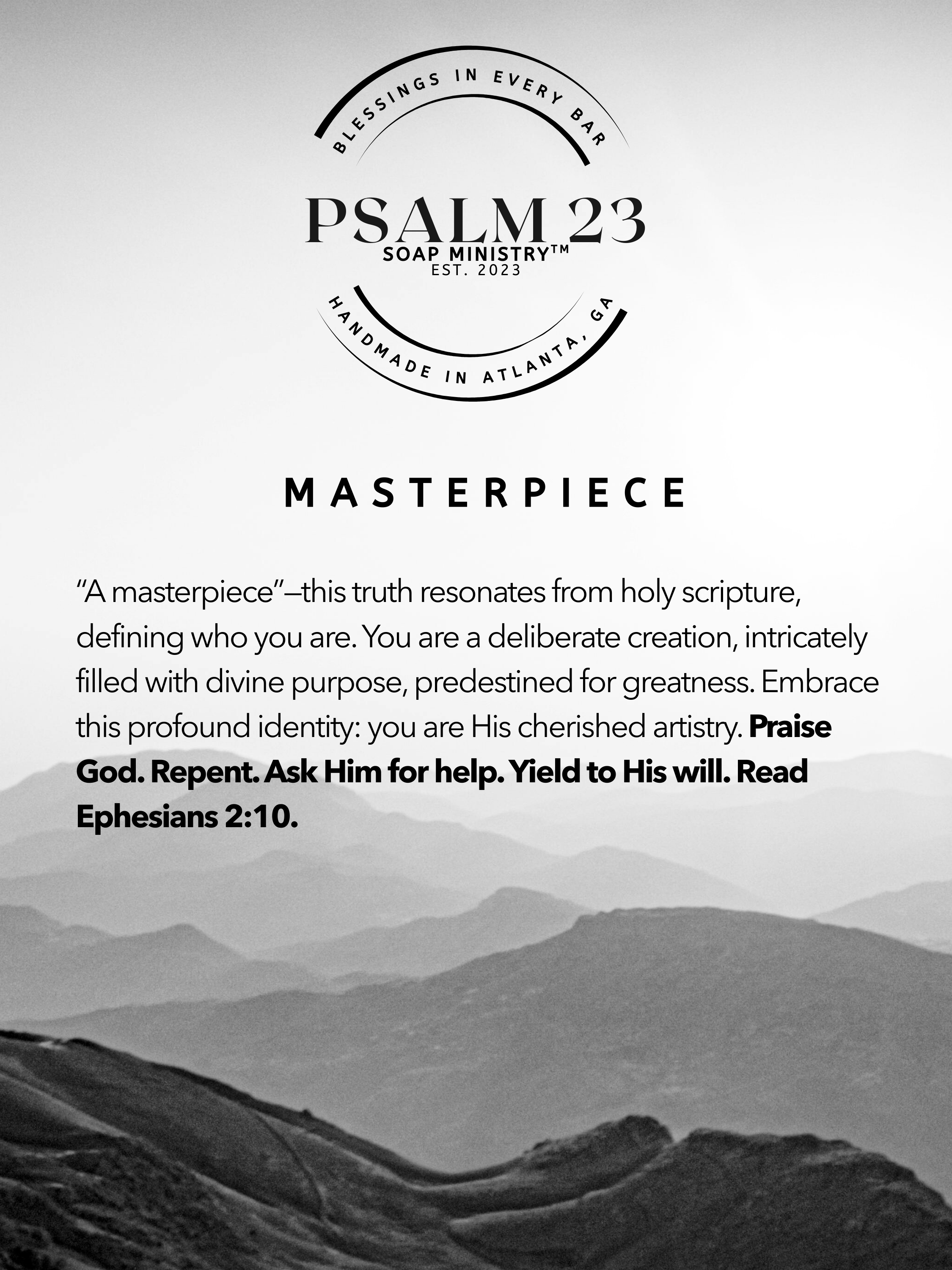 Masterpiece the Perfect Man scripture story card