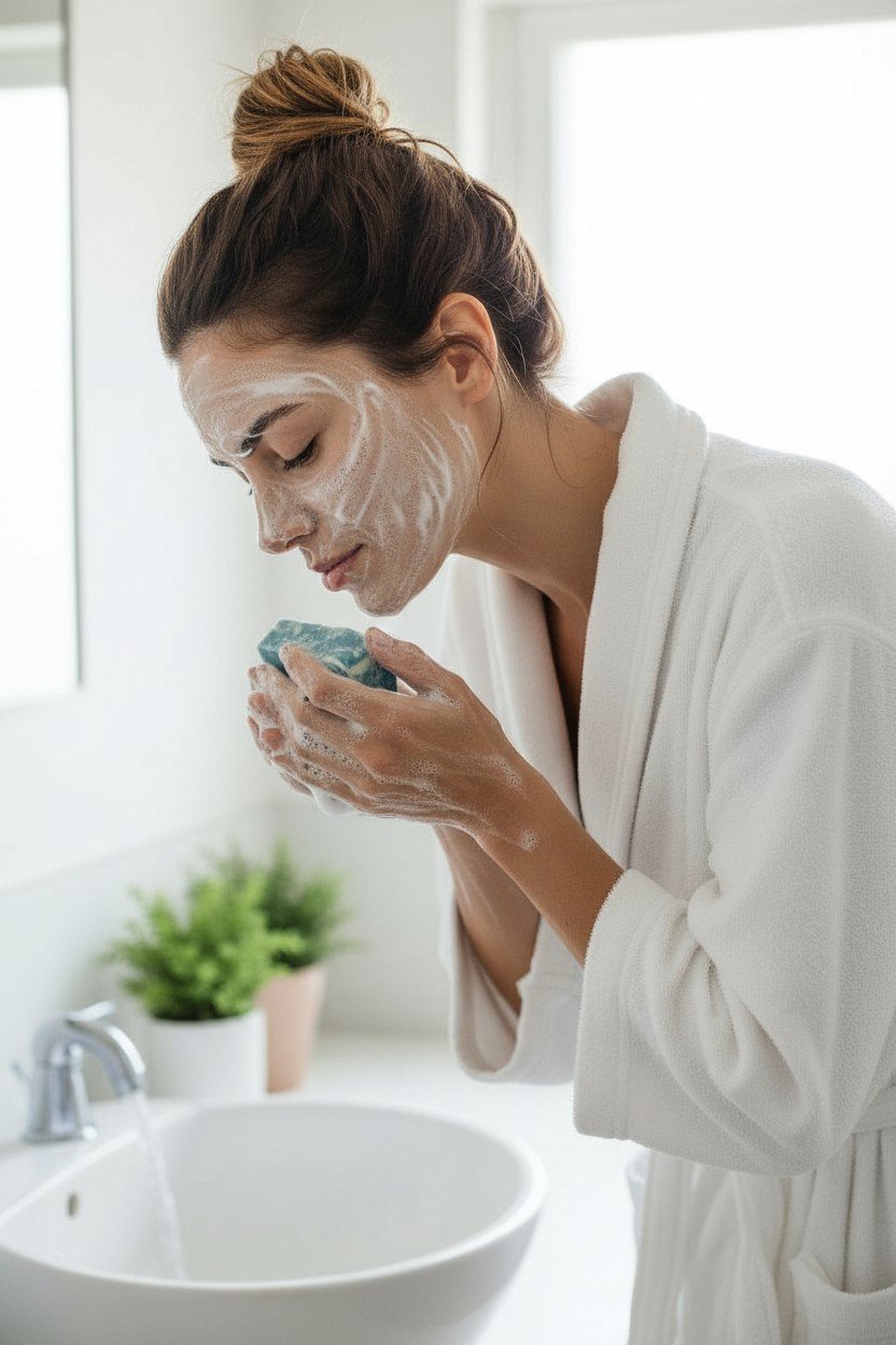 Humility Fragrance Free beer soap bar with lather