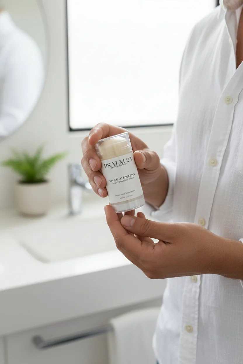 Dry Skin Rescue Stick Natural Scent being held