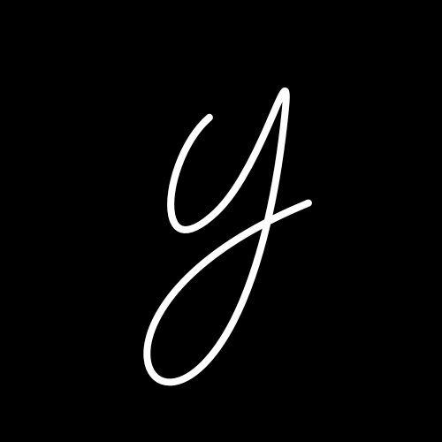 Stylized white letter 'Y' on black background.