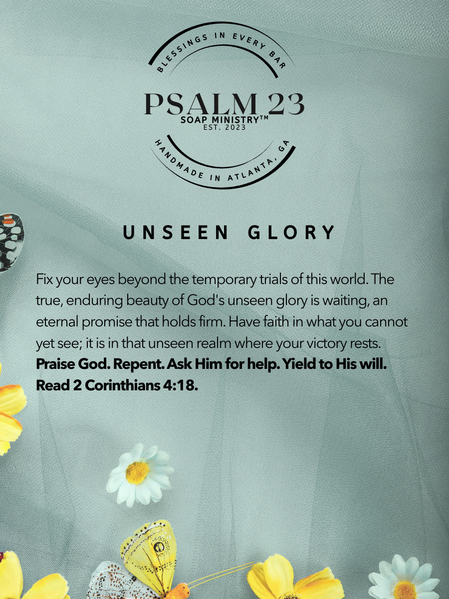Unseen Glory Butterfly Garden scripture story card