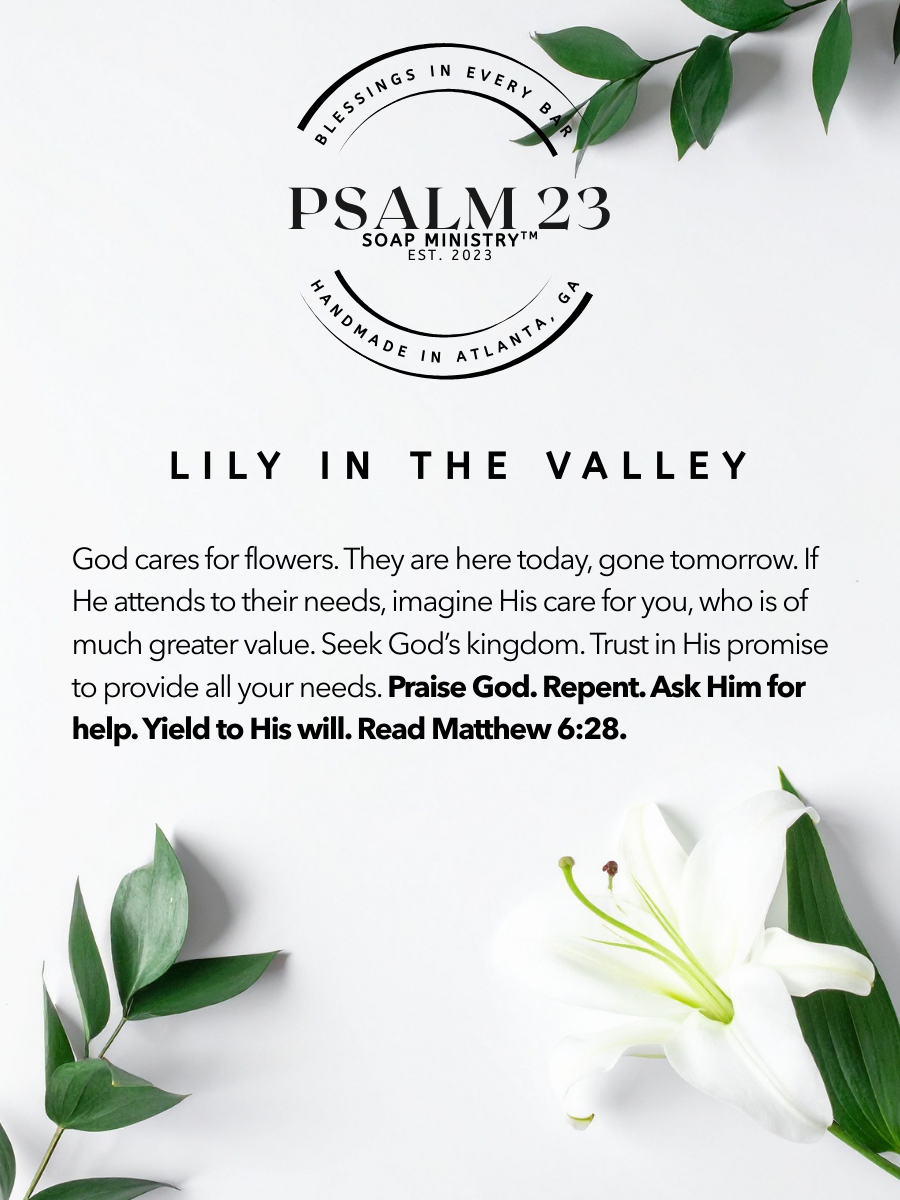 Lily in the Valley Stargazer Lily scripture story card