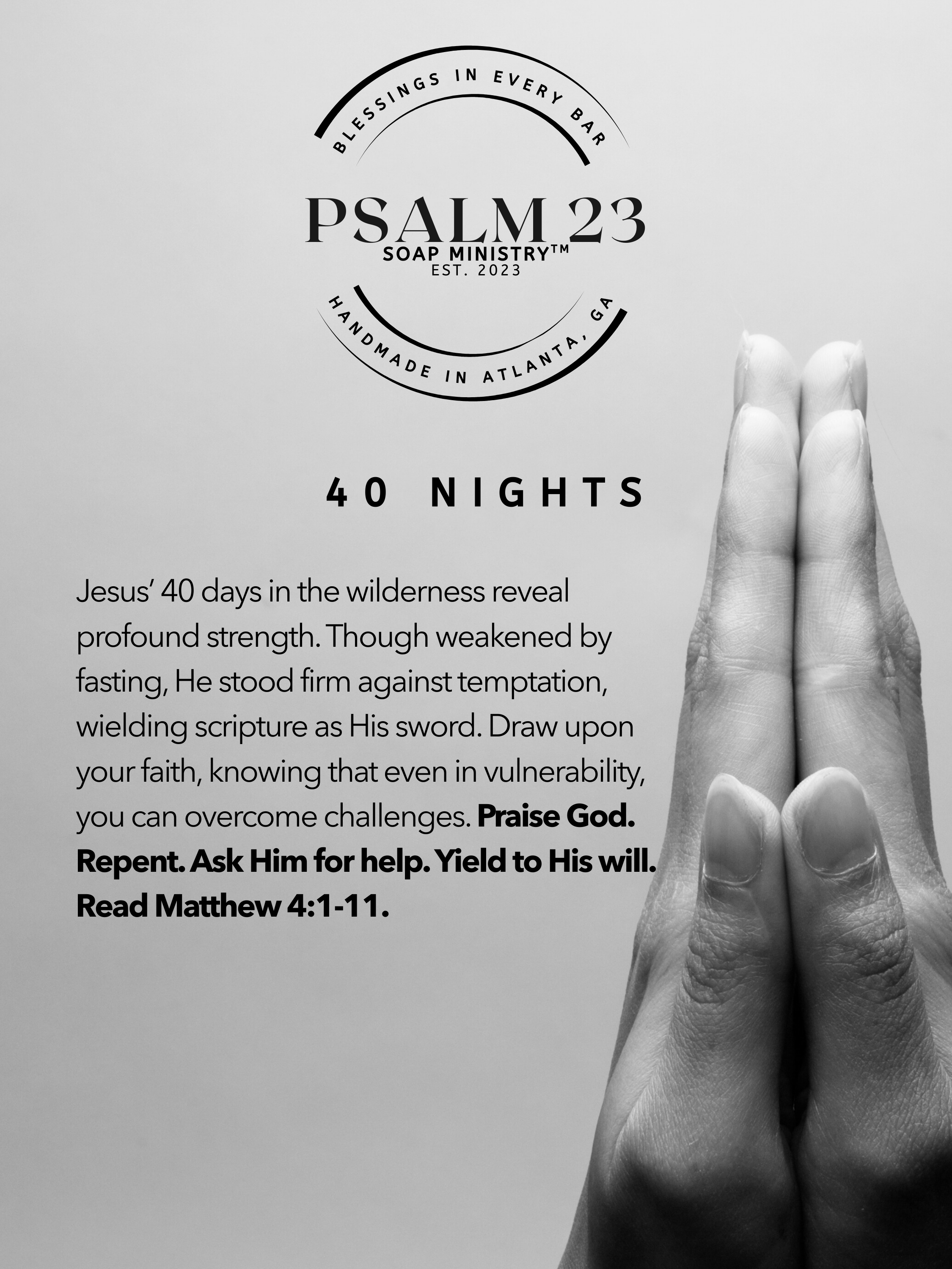 40 Nights Faith Over Fear scripture story card