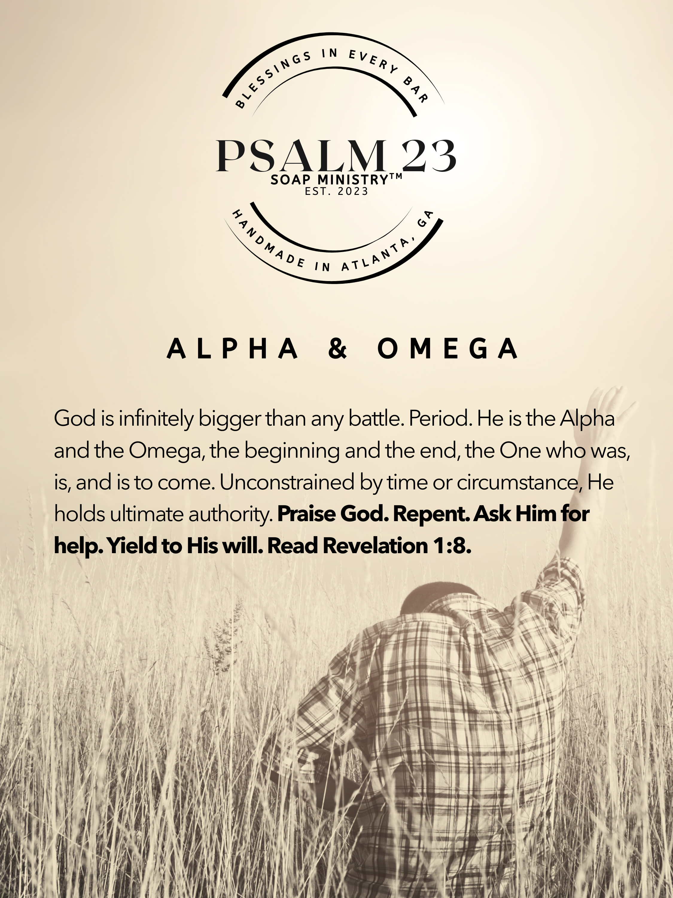 Alpha & Omega Amber Overture scripture story card