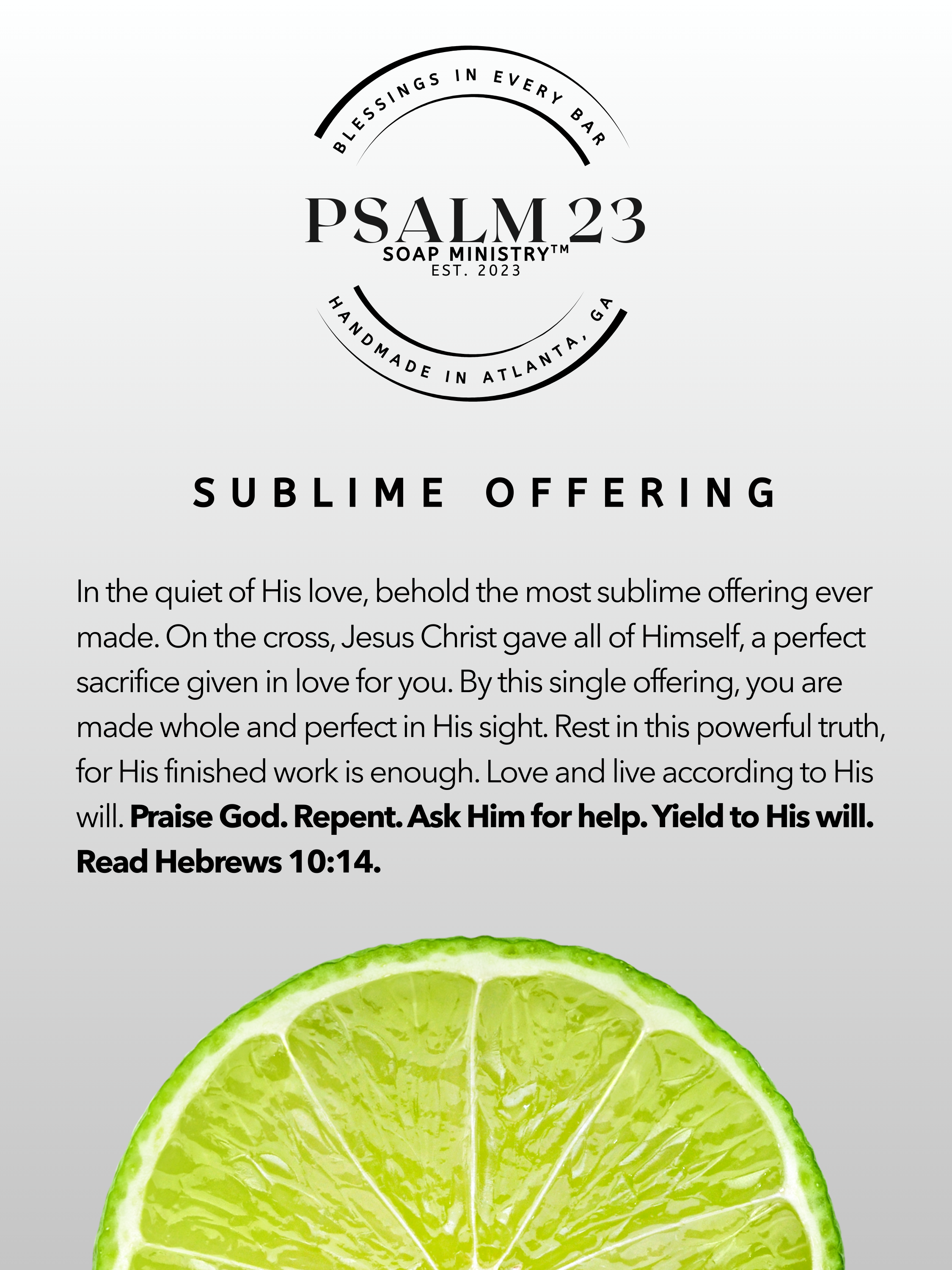 Sublime Offering Lime Twist scripture story card