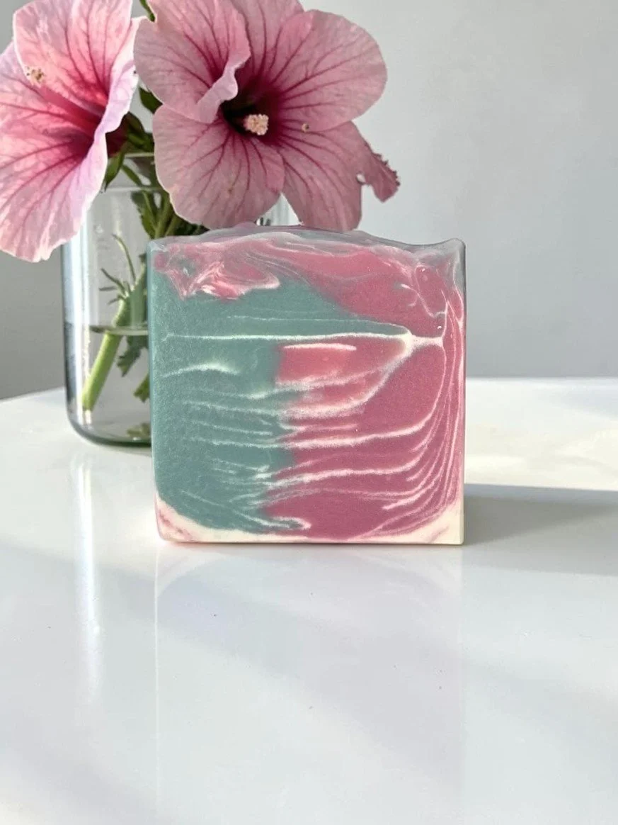 psalm23soapministry-deliverance-hawaiian-pink-hibiscus-beer-soap-hero.jpg