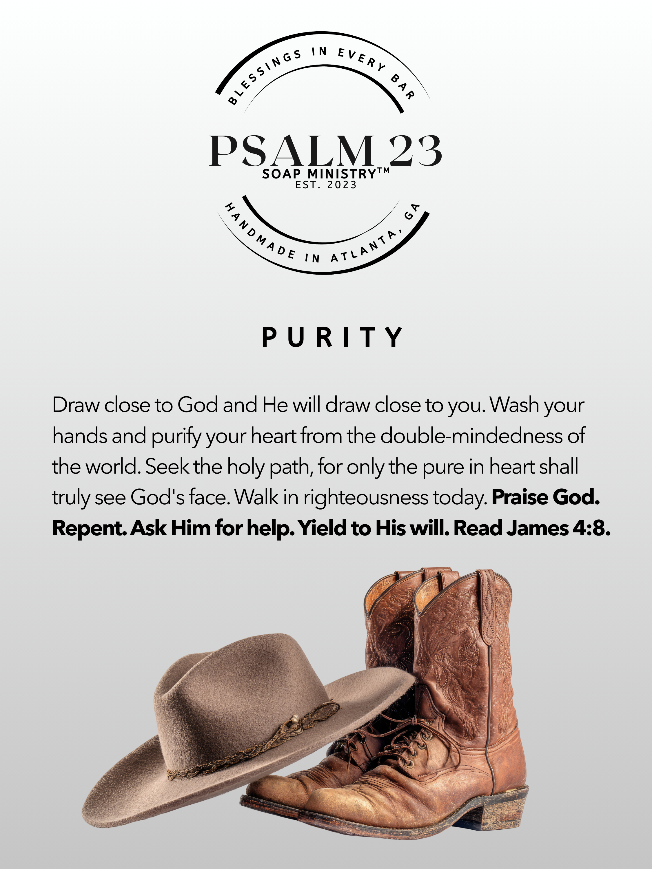 Purity Sophistication scripture story card