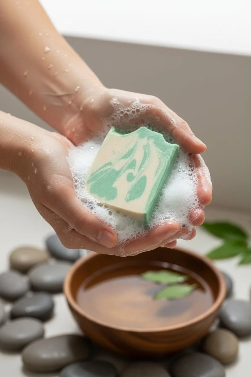 Heavenly Springs Irish Spring beer soap bar with lather