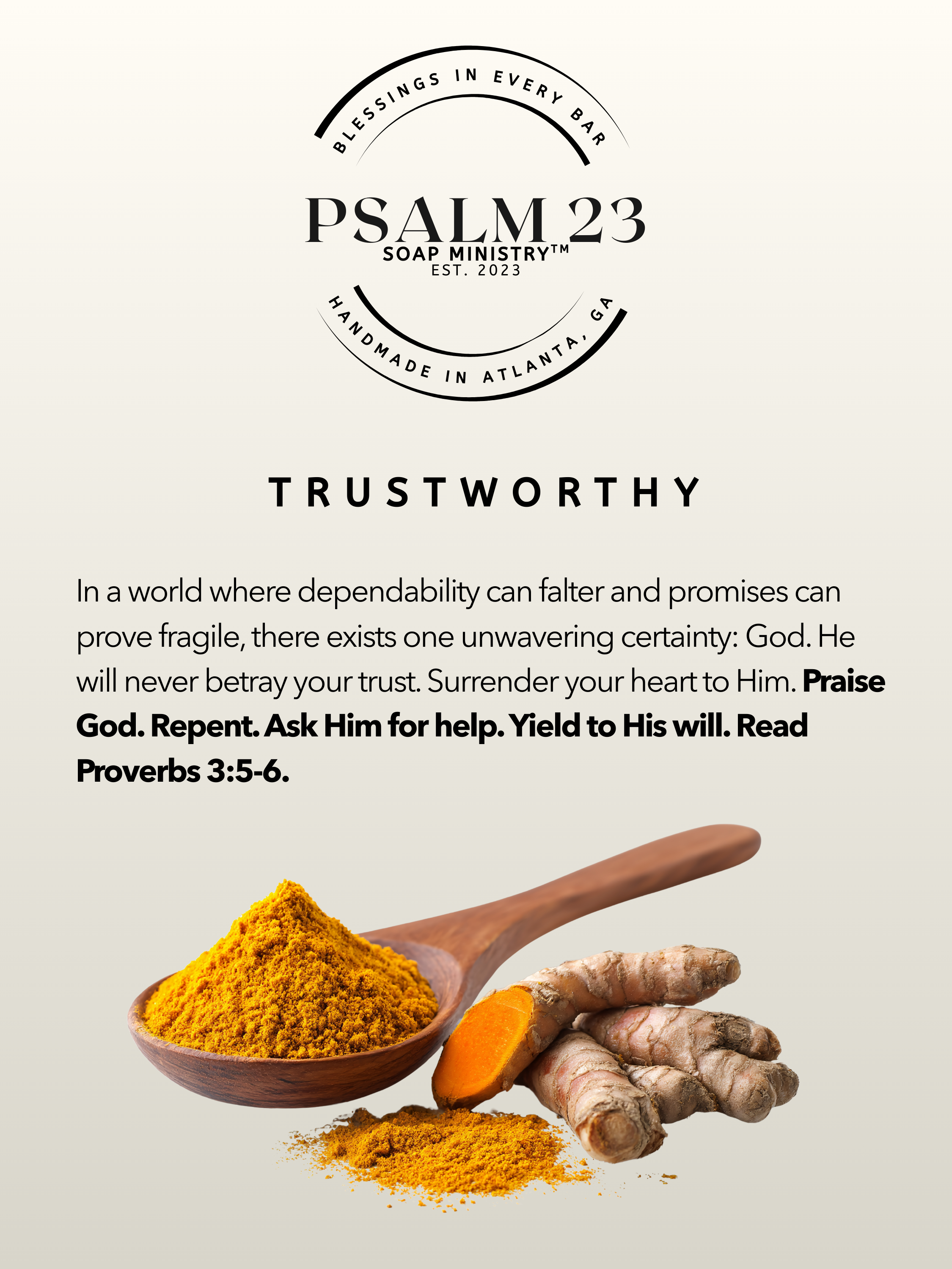 Trustworthy Turmeric Glow scripture story card