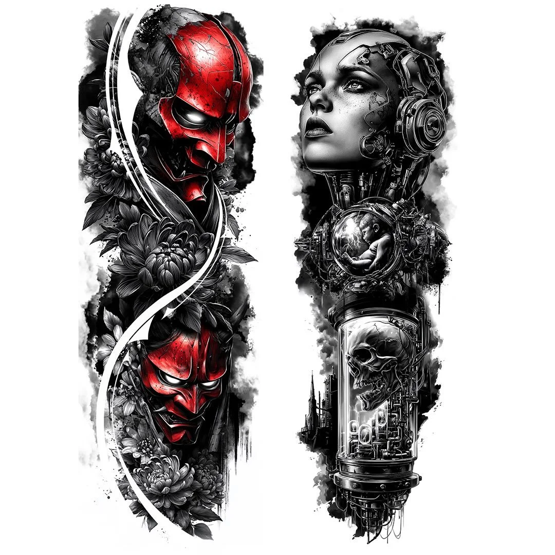 Designs de sleeves disponibles 🔥

deux concepts de sleeves (exterieure de bras ou jambes) sont pr&ecirc;ts &agrave; &ecirc;tre tatou&eacute;s!

Si tu cherches un projet d&rsquo;envergure ou si tu veux commencer une manche compl&egrave;te, c&rsquo;es