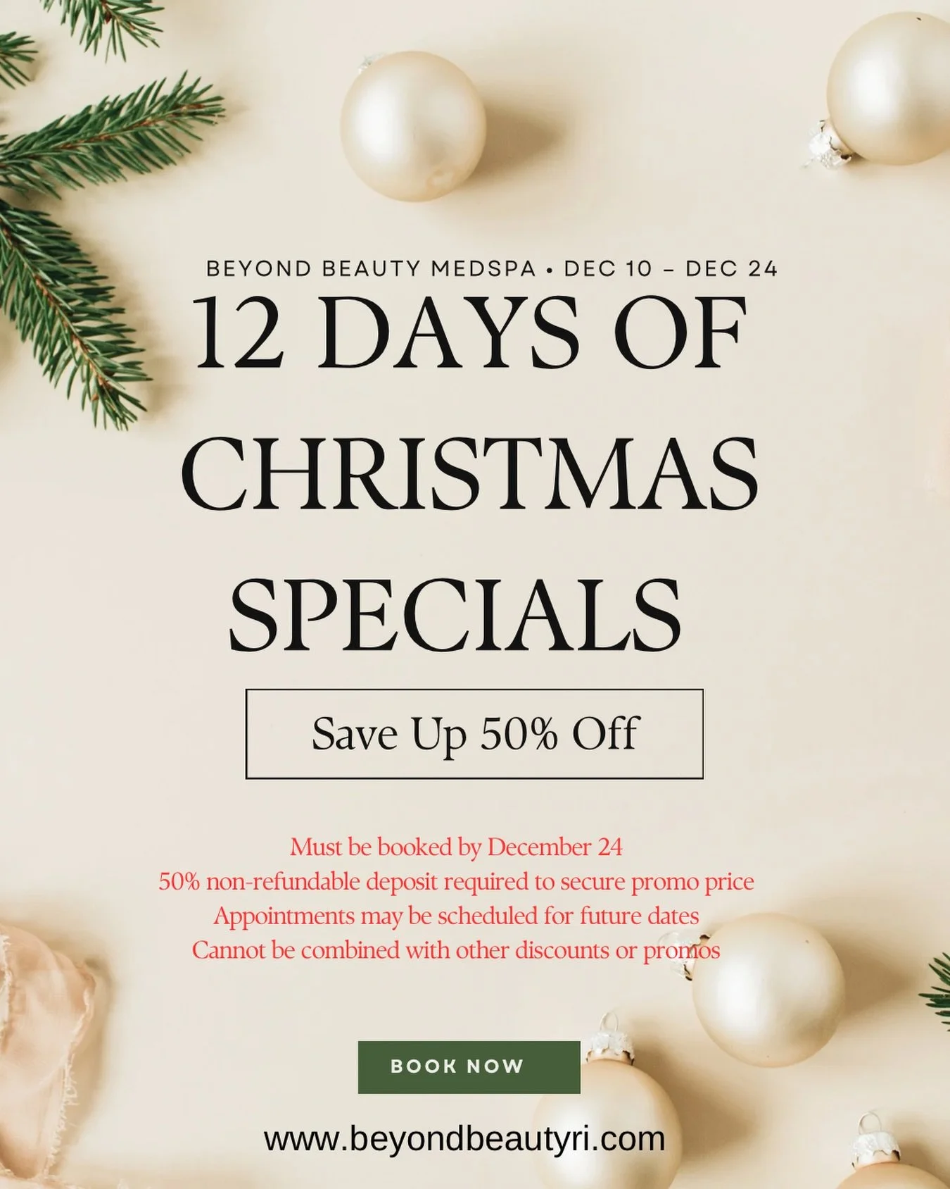 🎄✨ Get ready&hellip; The 12 Days of Christmas at Beyond Beauty starts TOMORROW! ✨🎄
Every day comes with a new surprise, a new treatment special, and a chance to treat yourself before the year ends.
You do not want to miss these &mdash; stay tuned a