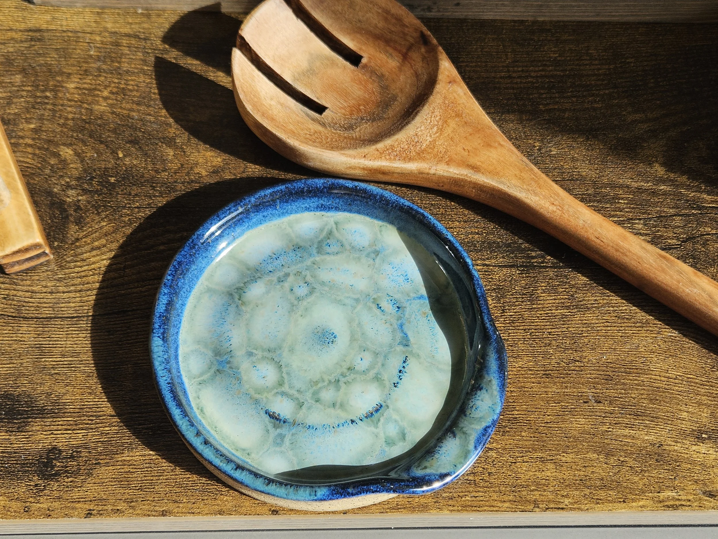 Spoon Rest w/Blue and Green