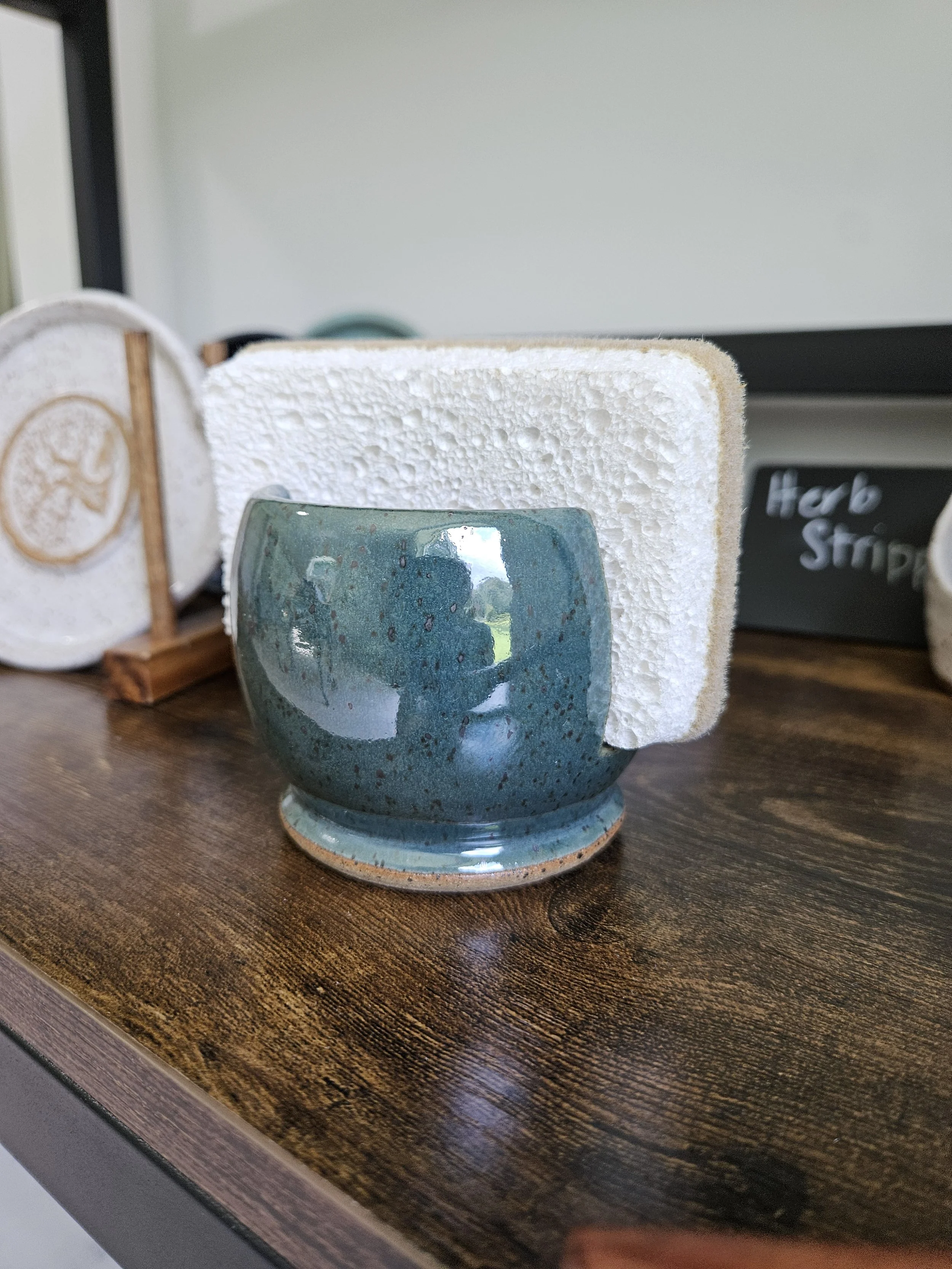 Solid Sponge Holder - Aqua