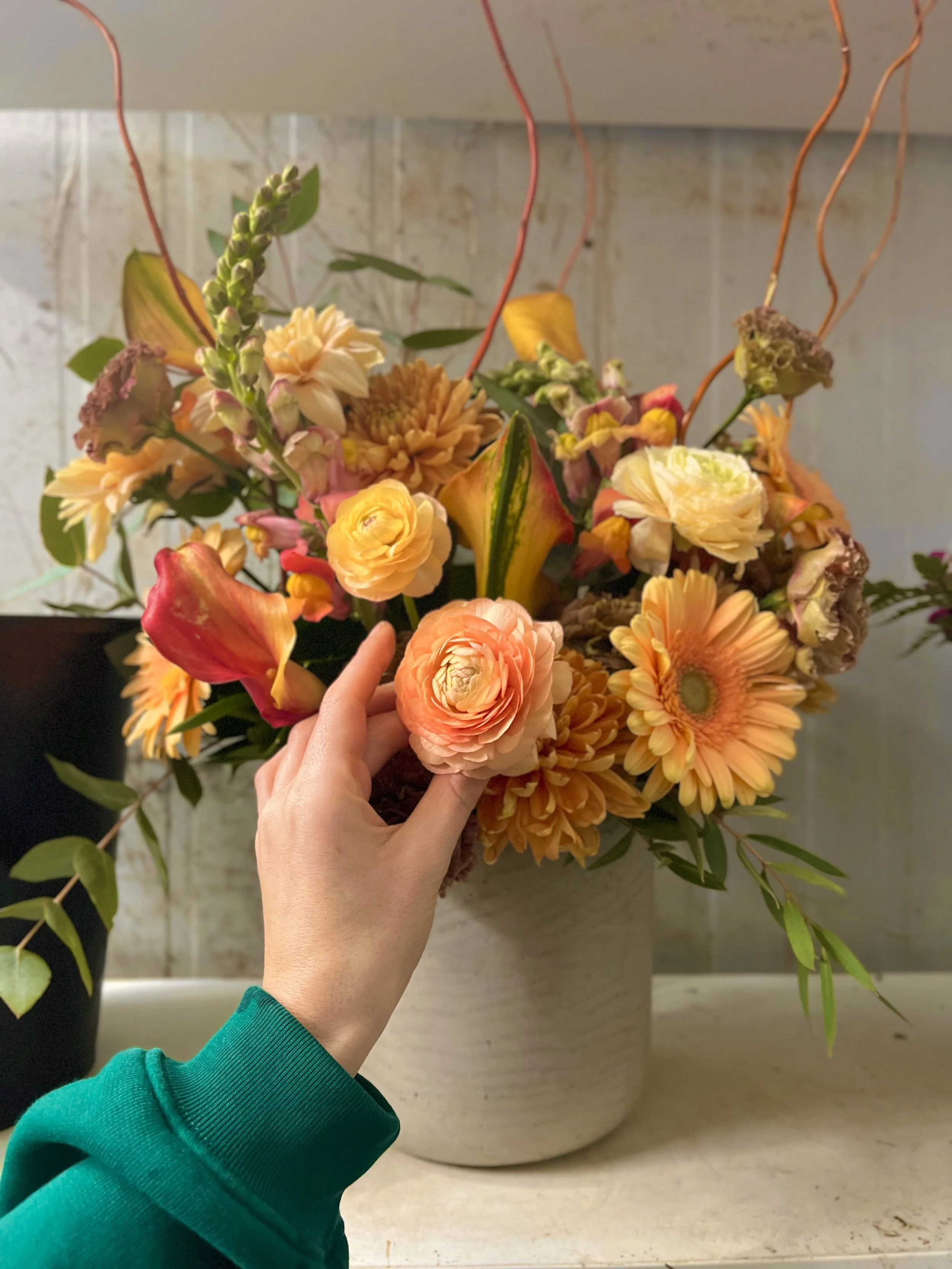 Silk &amp; Stems                             Floral Design Workshop