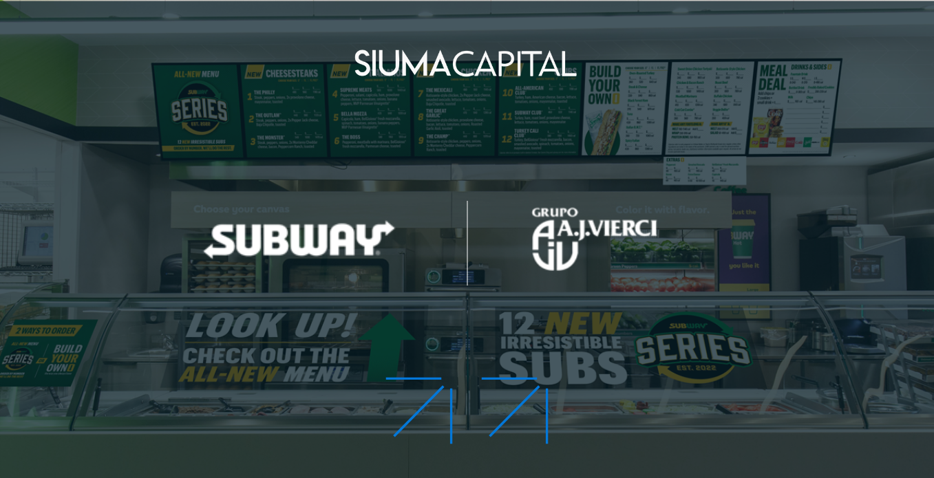 Siuma Capital advised Subway Panama on its sale to Grupo A.J. Vierci