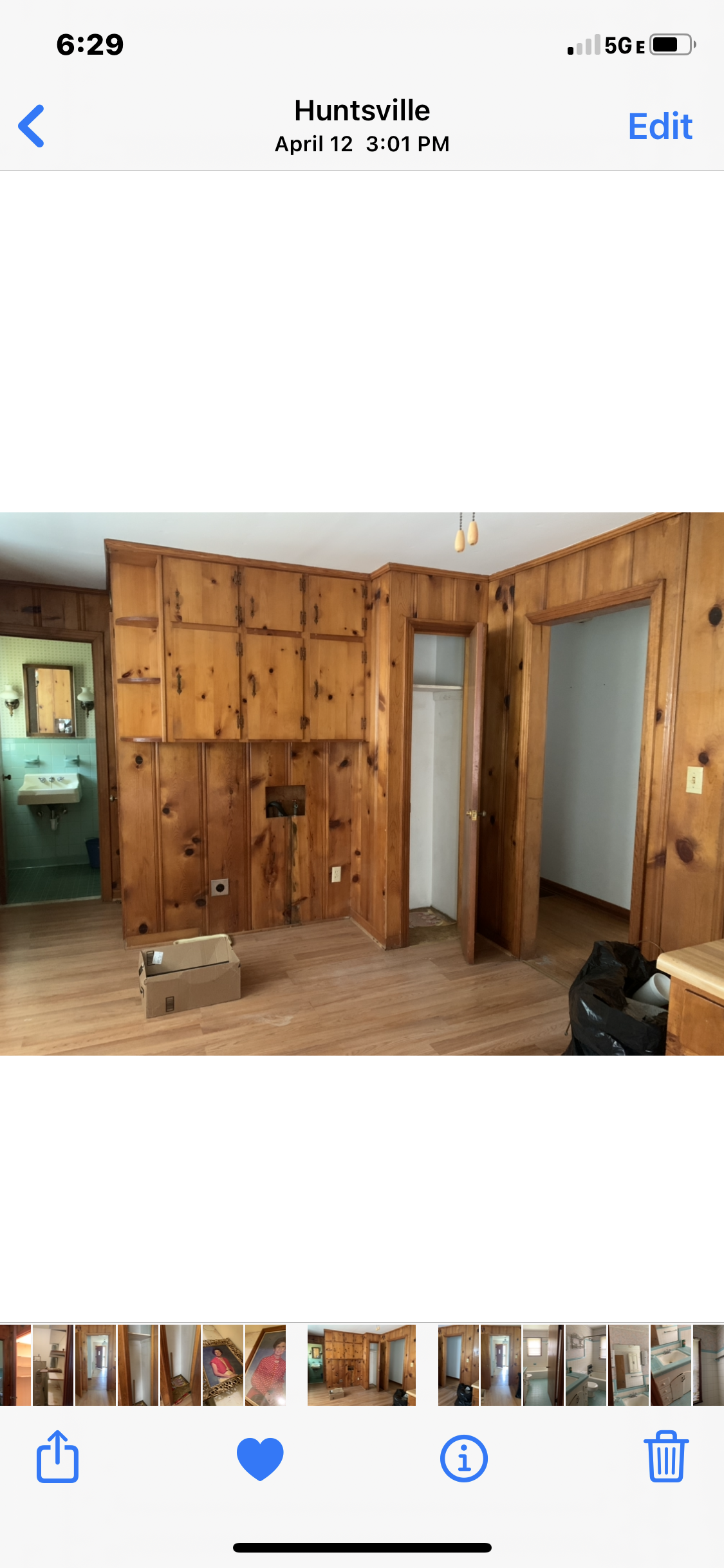 BEFORE WITH EXPOSED LAUNDRY AREA
