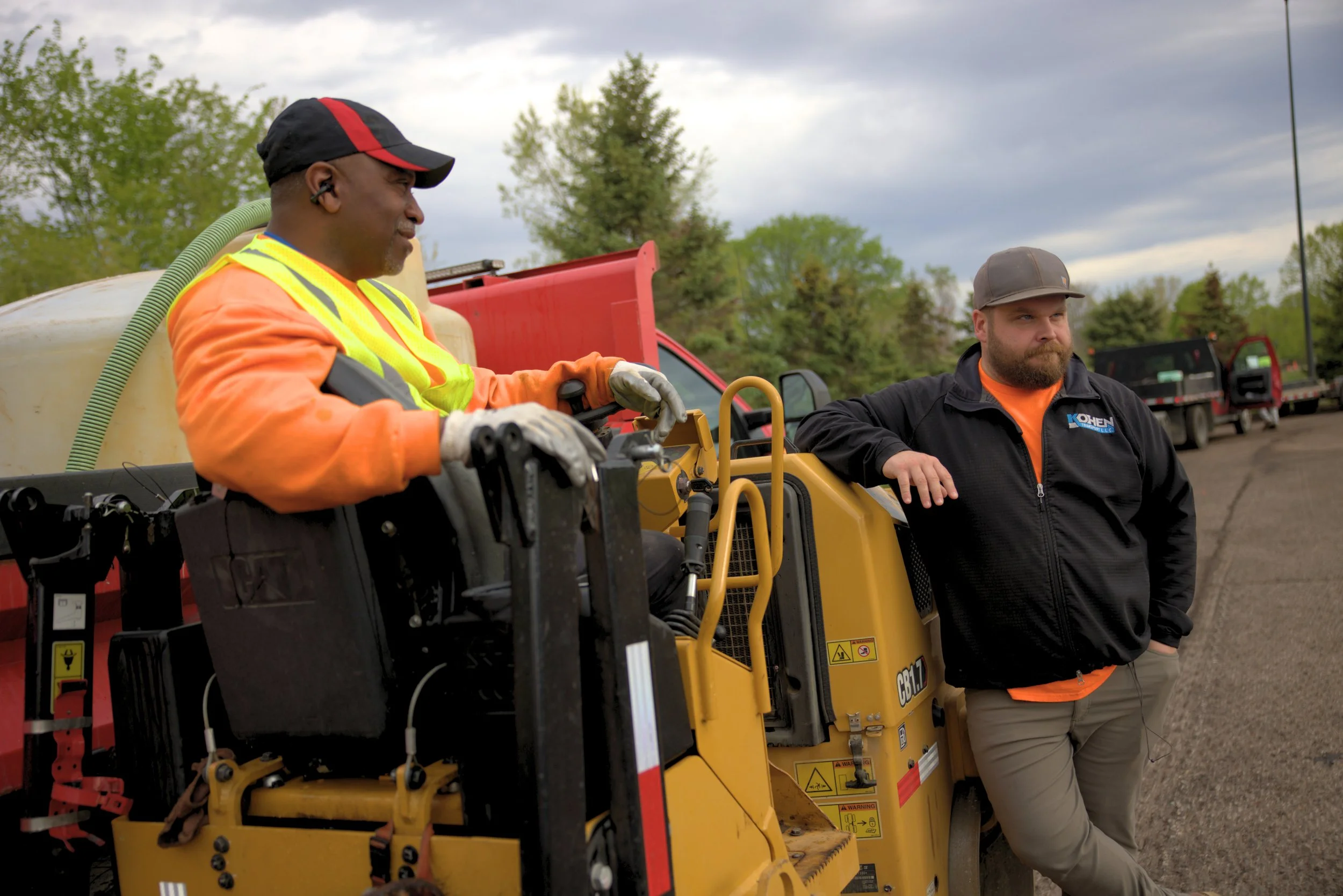Senior Project Manager, James Vaughn and Roller Operator Phil Martin Jr. 