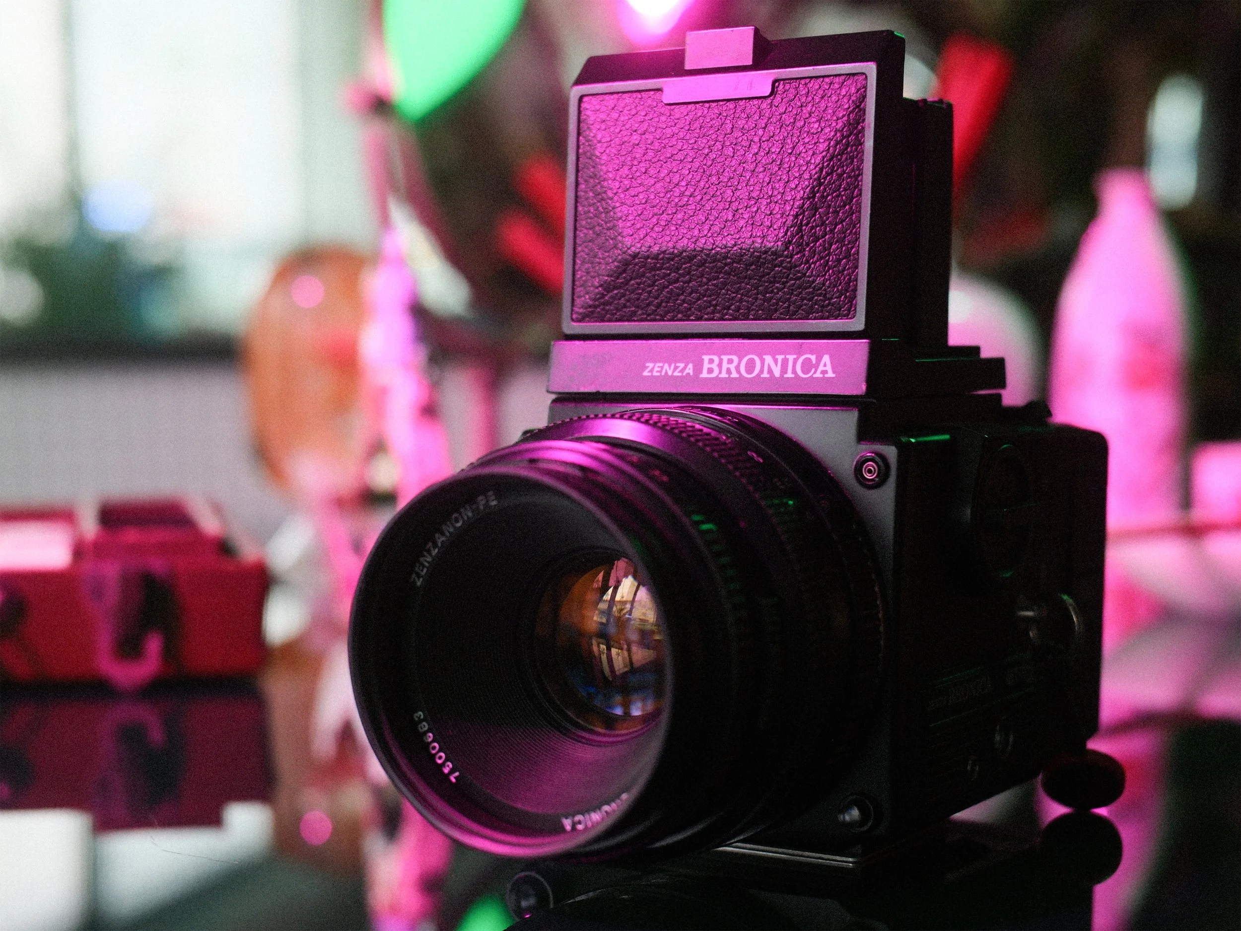 Bronica ETRSi with the waist level viewfinder and 75mm f2.8