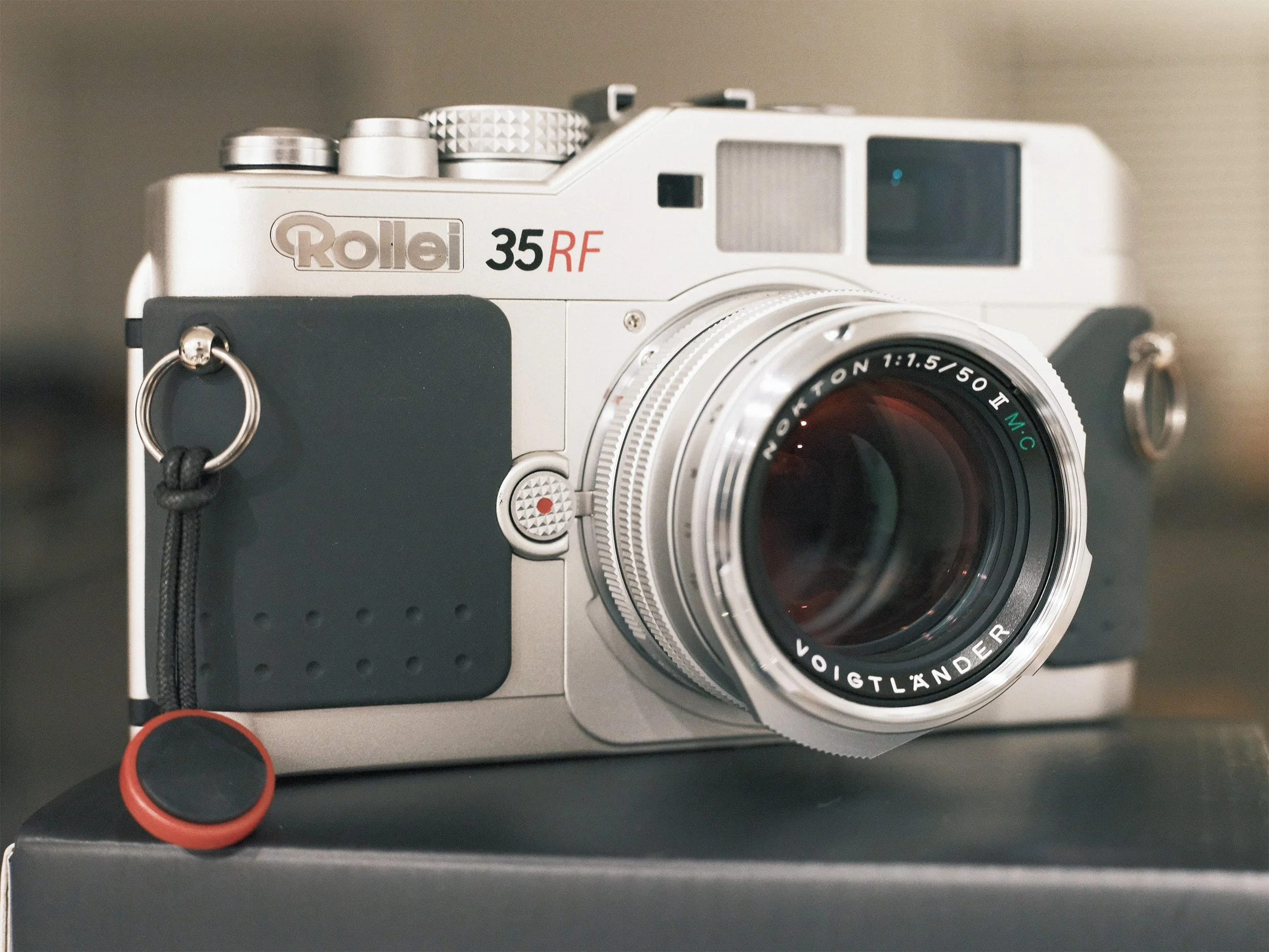 Rollei 35RF film camera with the Voigtlander Nokton 50mm f1.5 II MC