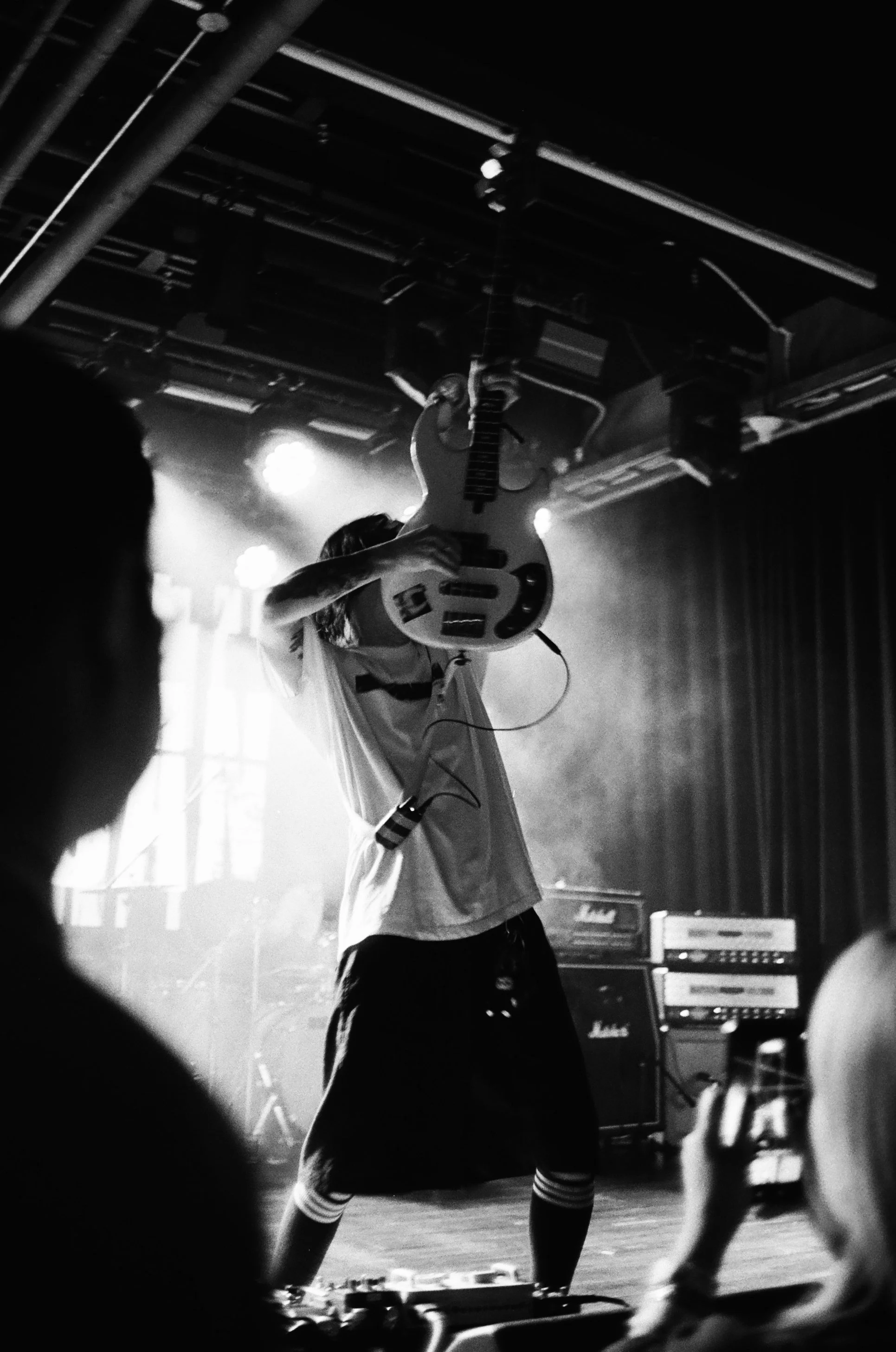 Black and white concert photo taken with Konica Hexar AF