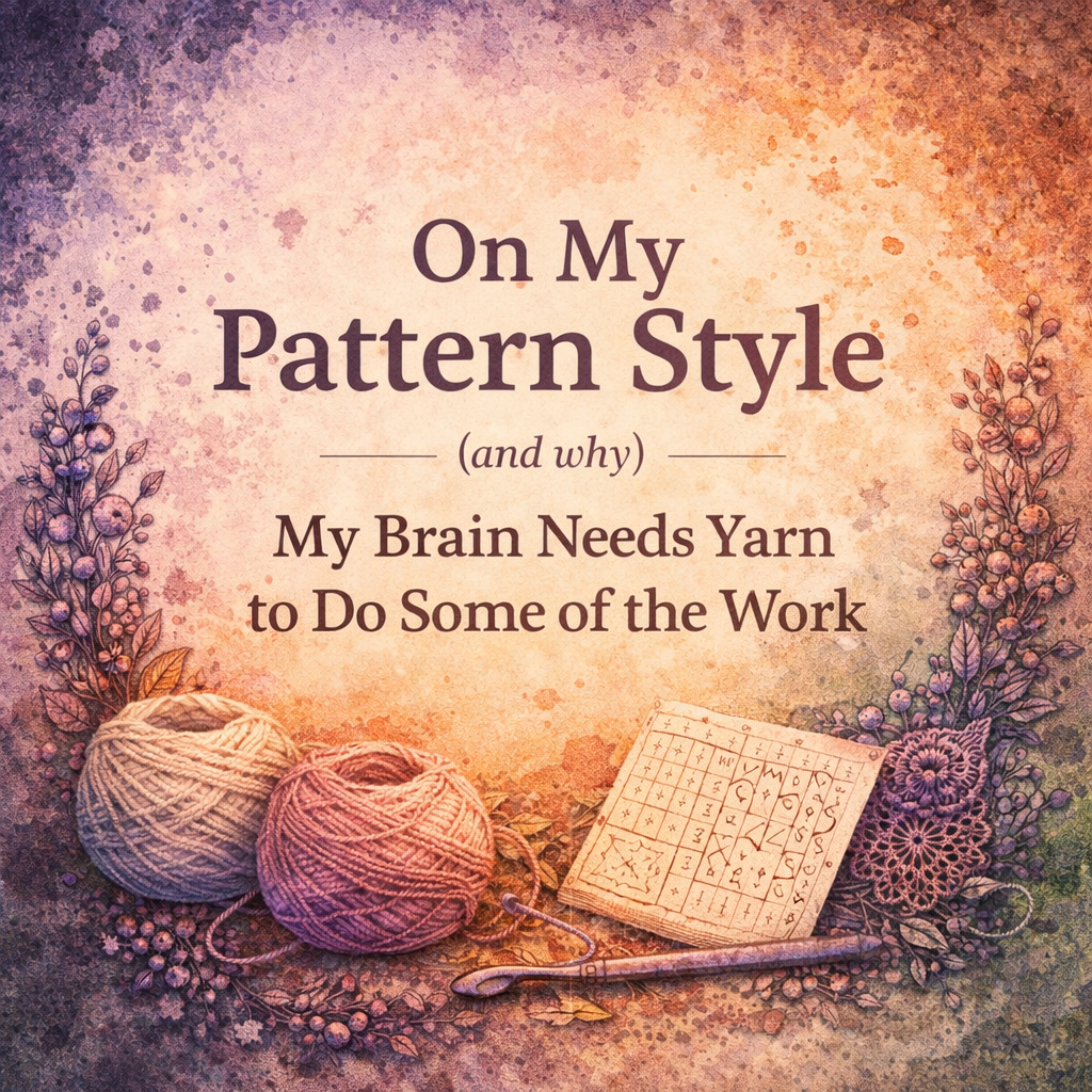 On My Pattern Style (Ancient Crocheter Keeping It Simple-ish)