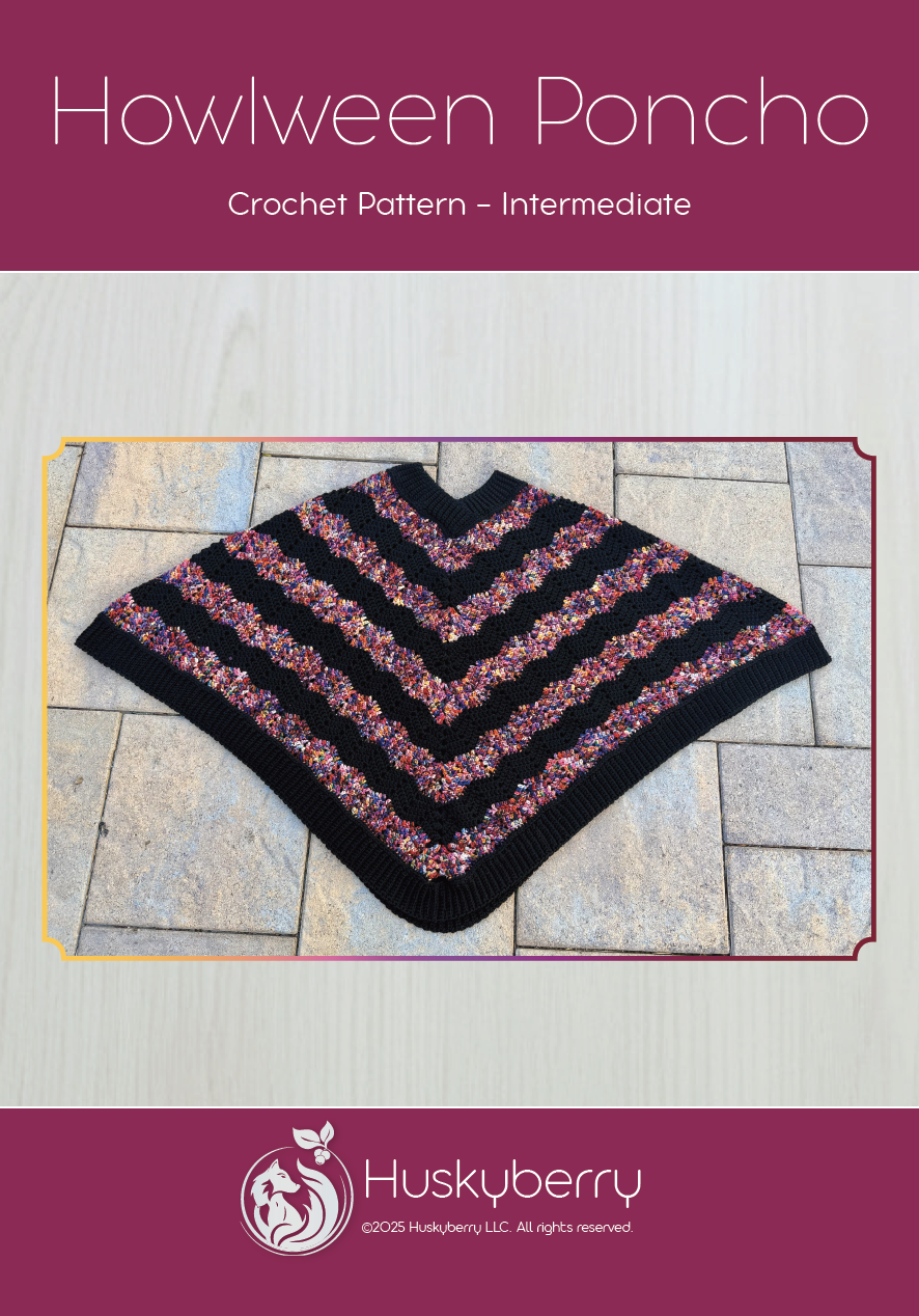Howlween Crochet Poncho Pattern