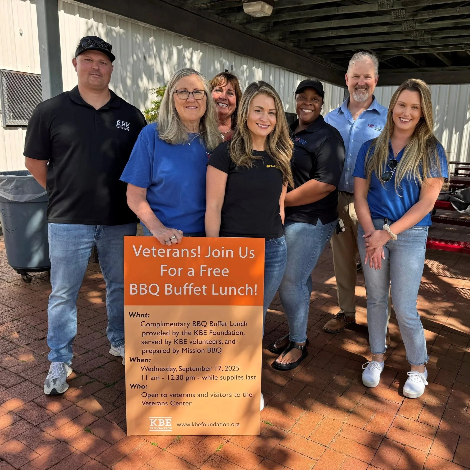 KBE Team Volunteering for Veterans BBQ